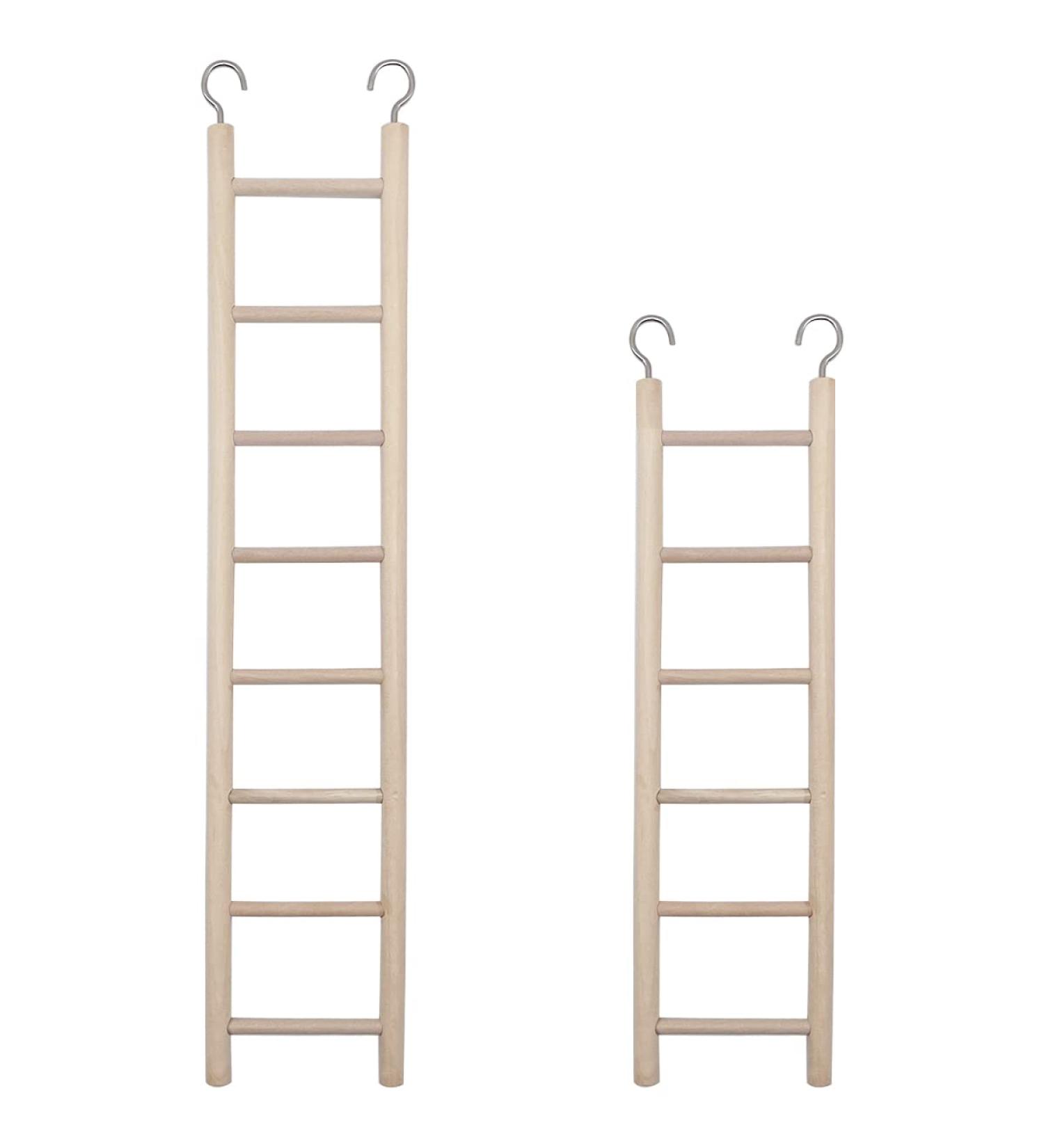 Wooden Climbing Ladder Toy for Parakeets, Parrots, Cockatoo - 2pcs, 6 Step & 8 Step - Buy Online on GoSupps.com