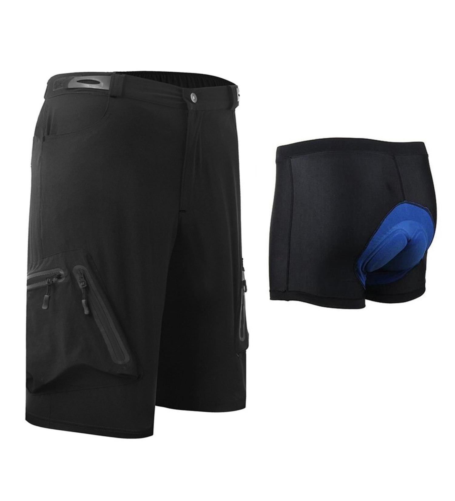 capplue Men's Cycling Pants Breathable MTB Pants Mountaineering Outdoor Sports Pants M Black