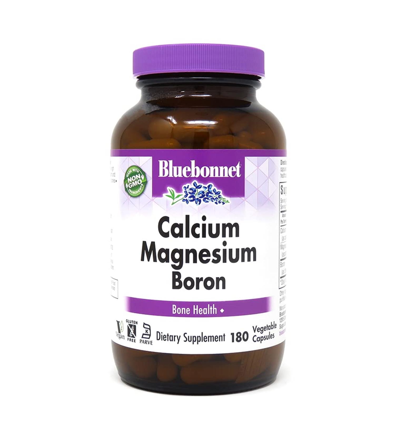 Buy Bluebonnet Calcium Magnesium Plus Boron - 180 Veg Capsules | Optimal Bone Health - Buy Online on GoSupps.com