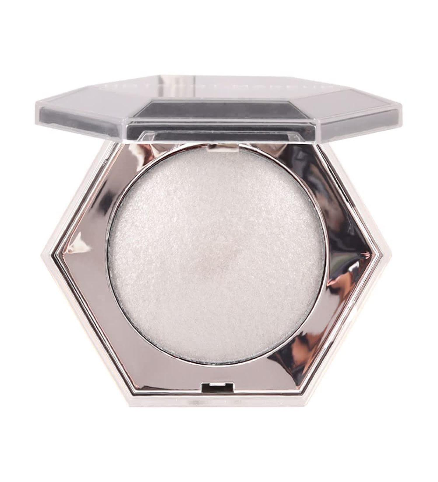 Pearl White Shimmer Glitter Highlighter Makeup Contour Powder - Face Illuminator with Glitter Sparkles - Shiny Silver - Buy Online on GoSupps.com