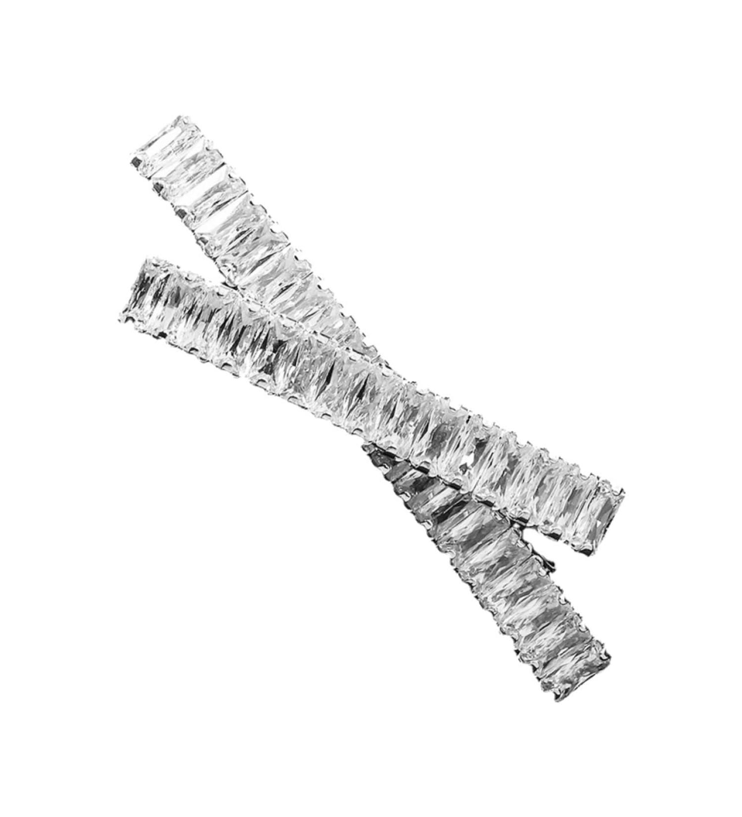 1pc Cross Clip Elegant Hairpin Rhinestone Side Clip Bling Side Clips Fashion Hairpin Clear Rhinestone Bobby Pins Girl Hair Clip Wedding Hair Diamond Bride Rhinestones Zircon - Buy Online on GoSupps.com