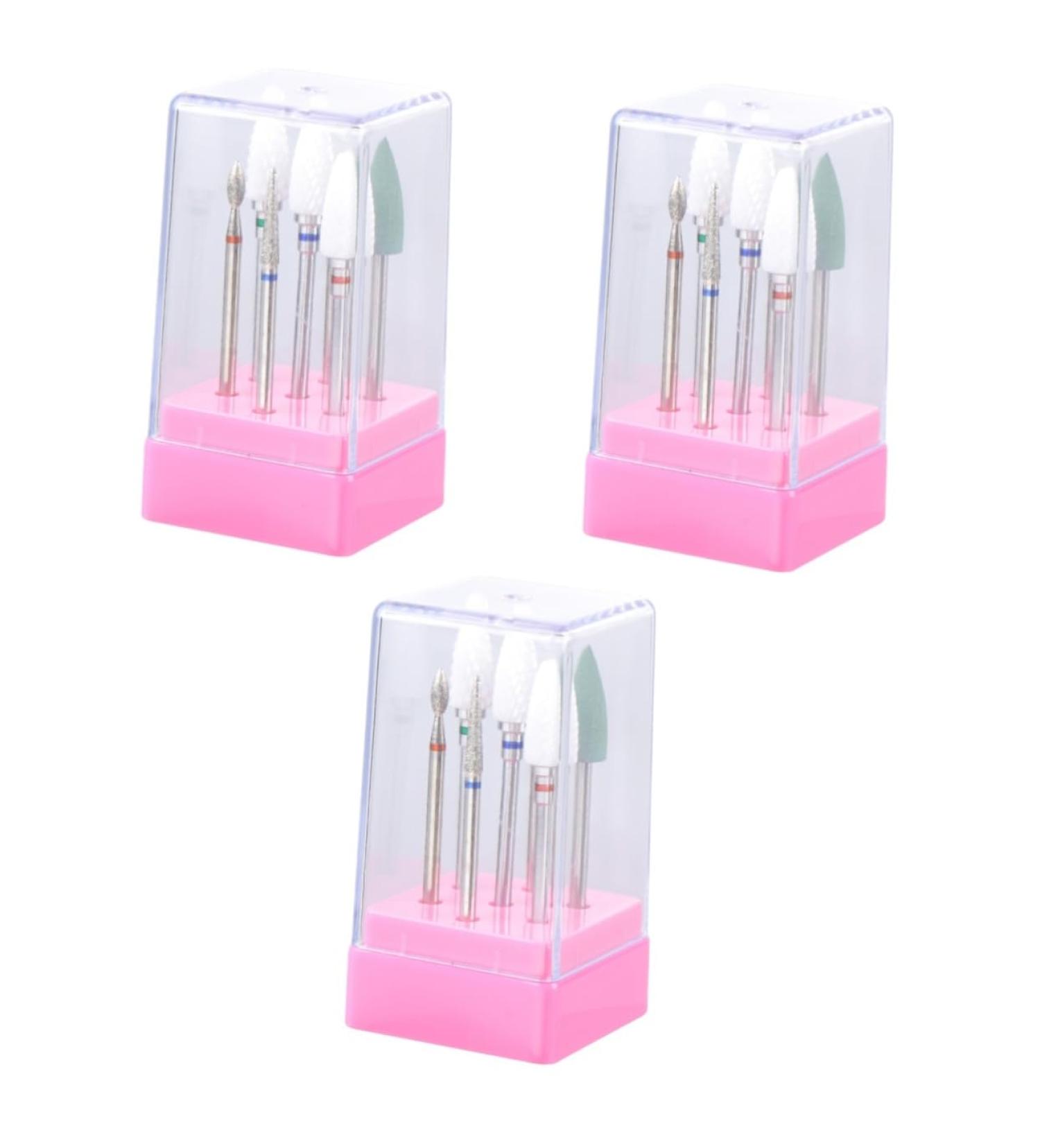 FRCOLOR 3 Sets ceramic drill bit nail Drill Replacement Bits nail polishing file bit heads nail Diamond Drill Bits nail Art grinding head nail bit Tungsten steel to rotate sand head - Buy Online on GoSupps.com