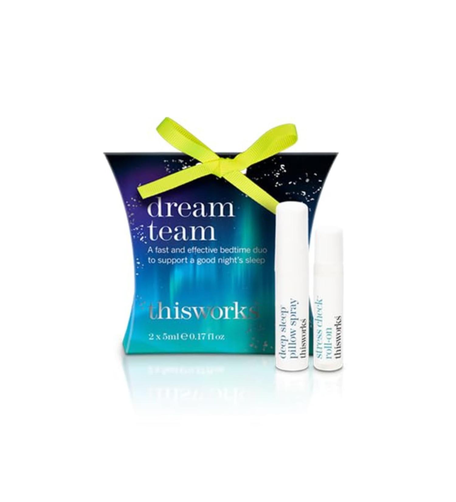THISWORKS Dream Team Gift Set - Deep Sleep Pillow Spray & Calming Roller Ball with Lavender Ylang Ylang & Coconut - Perfect Aromatherapy Gift for Relaxation - Buy Online on GoSupps.com