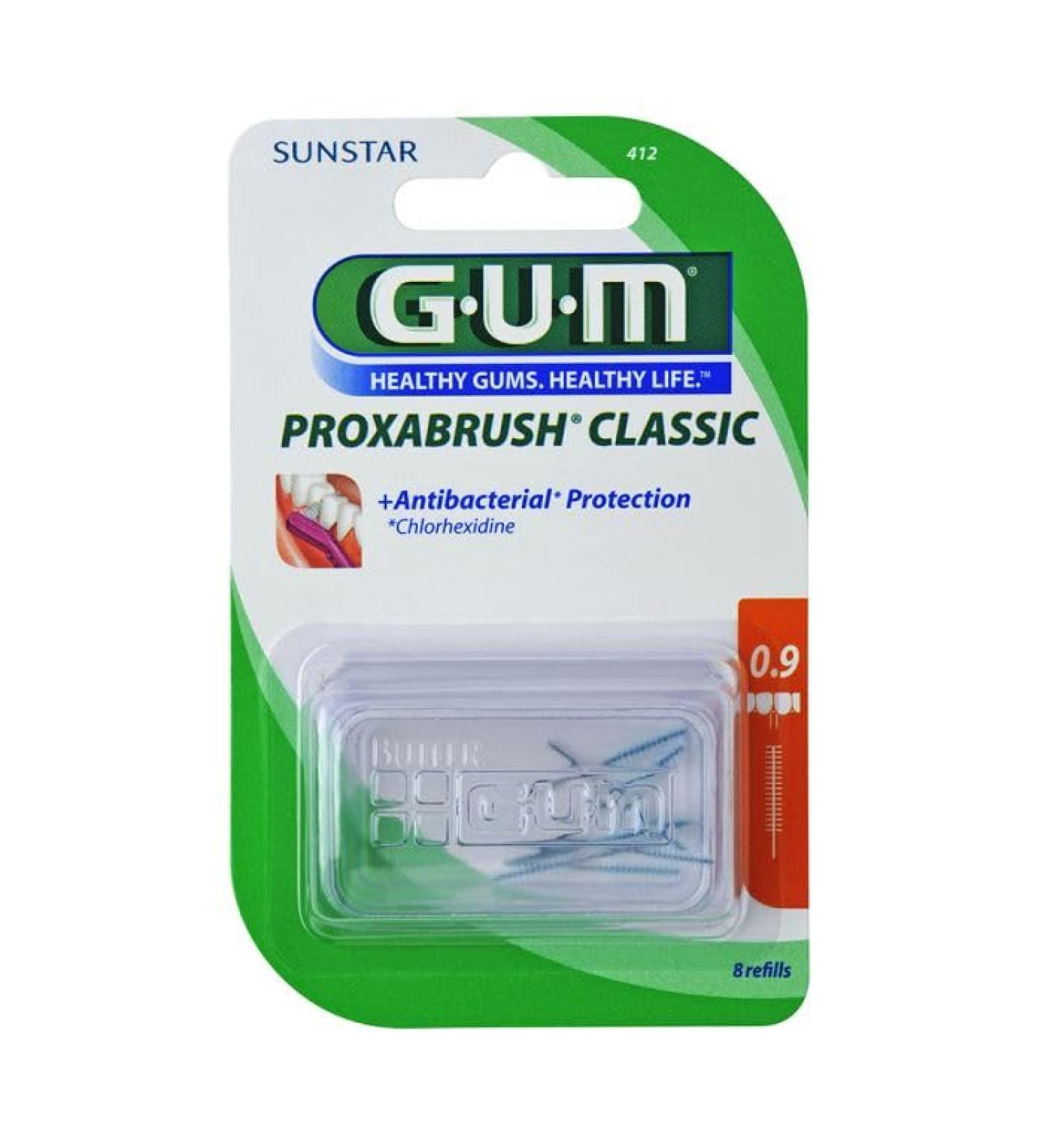 GUM Proxabrush Classic 8 pieces candle 0.9mm ISO 2 3-pack (3x 8 pieces)