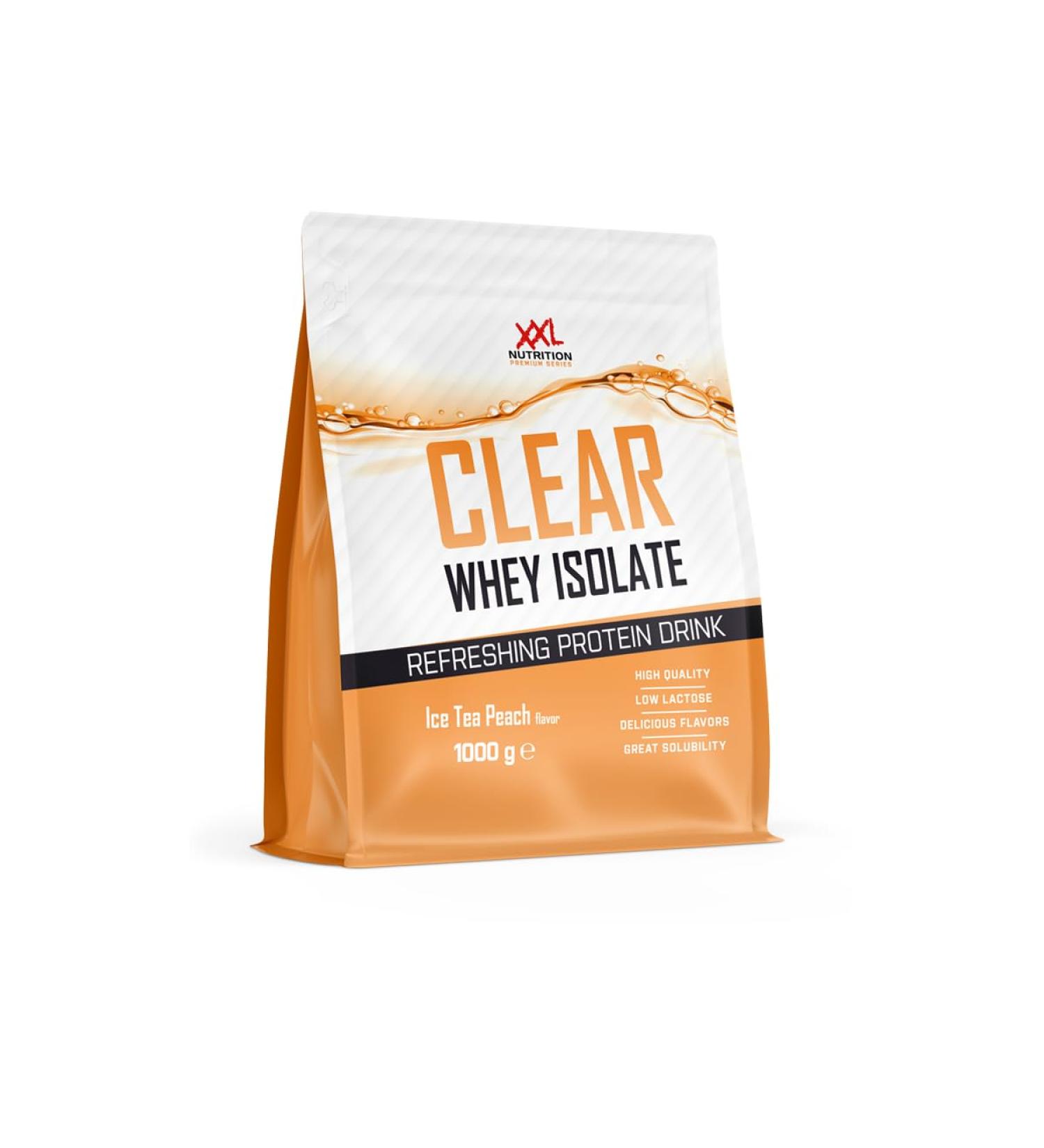 XXL Nutrition Clear Whey Isolate 84 Protein Protein Lemonade Protein Shakes Protein Powder Various Flavors Ice tea Peach 1000 grams 40 shakes Peach 1000 grams - Buy Online on GoSupps.com