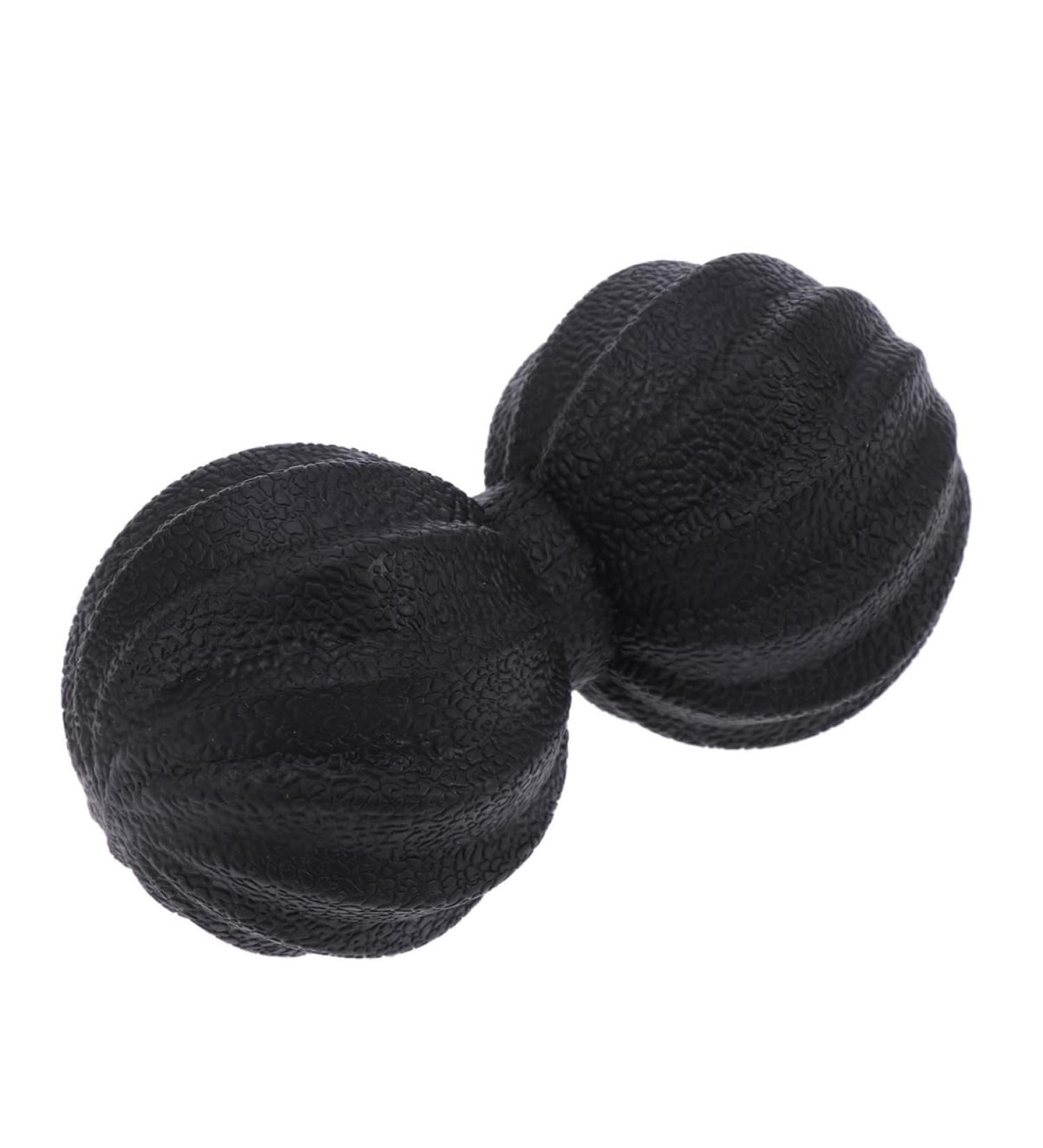 Lurrose Peanut Massage Ball - Double Ball TPE Relaxation & Yoga Roll for Shoulder Relief - Medium Black - Buy Online on GoSupps.com