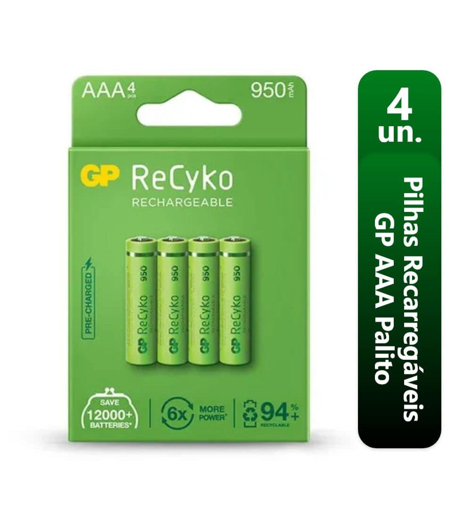 Buy GP NiMH AAA 1.2V 1000mAh Rechargeable Batteries Pack of 4 for International Shipping - Buy Online on GoSupps.com