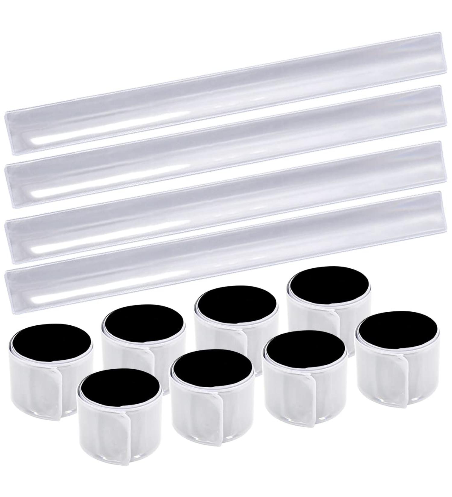 Buy O-Kinee Reflector Strap & Safety Tape for Joggers & Cyclists - 12PC White Reflective Straps Snap-Flaw & Arm Tapes for Enhanced Visibility - Buy Online on GoSupps.com