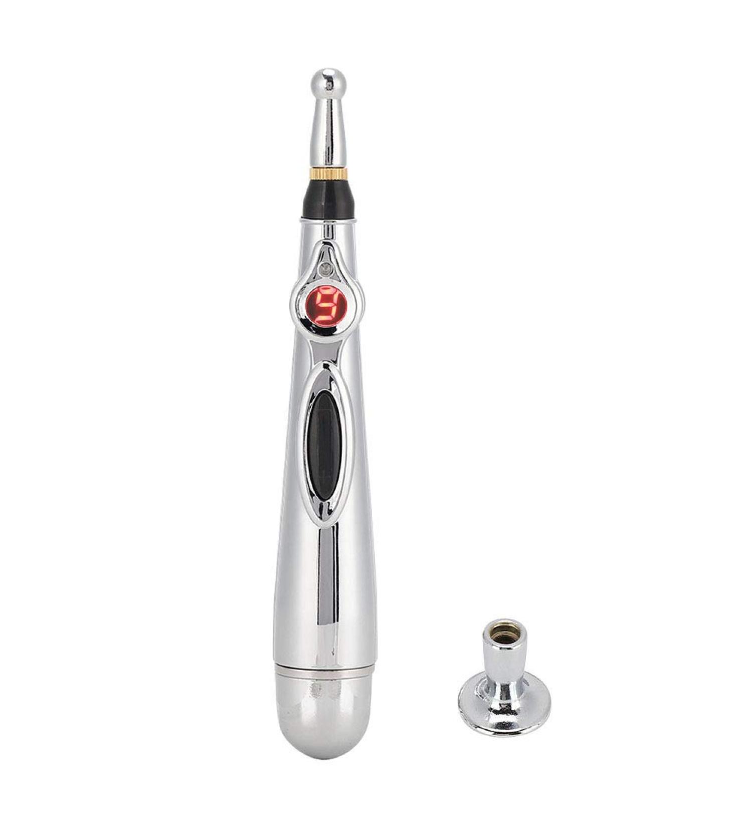 Agate Electronic Acupuncture Pen | Body Massage Device for Pain Relief | Meridian Energy Pen with 2 Massage Heads - Buy Online on GoSupps.com