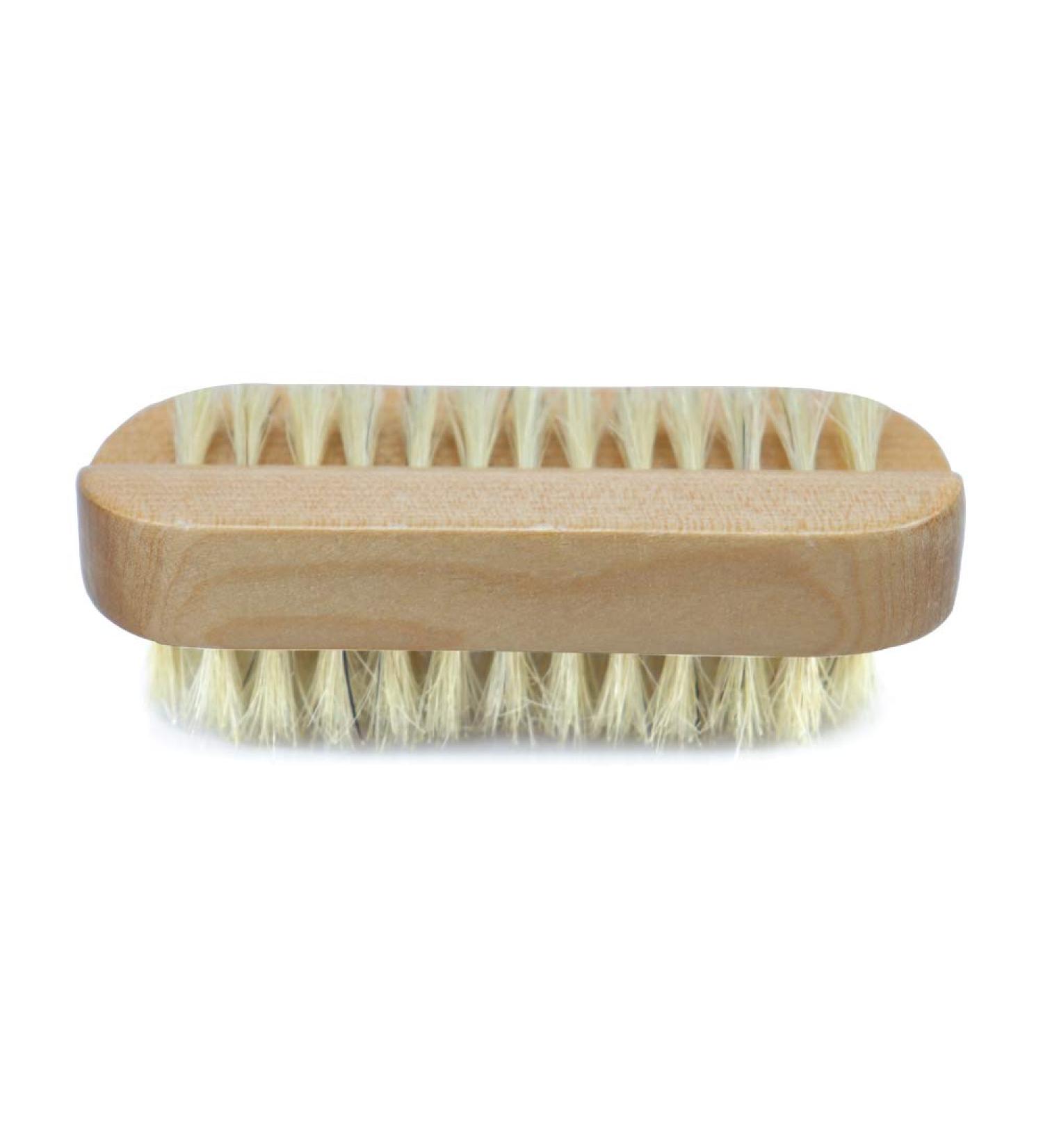 Boar Bristle Hand and Nail Brush with Wood Handle for Manicure and Pedicure - 3-3/4-Inches - Buy Online on GoSupps.com