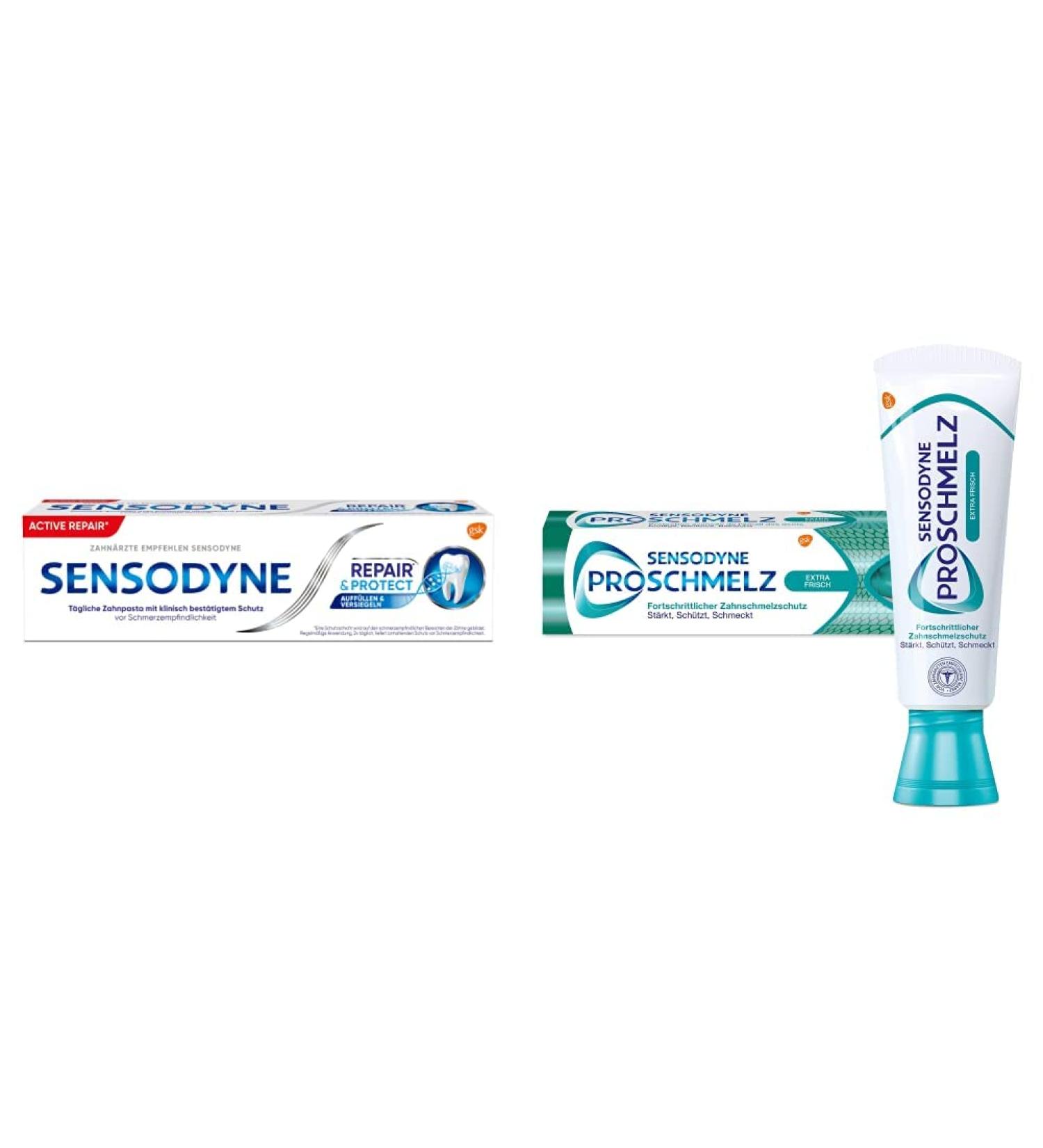 Buy Sensodyne Toothpaste for Sensitive Teeth - Repair & Protect 75ml | Prosm Melting Extra Fresh Strengthens & Protects - Buy Online on GoSupps.com