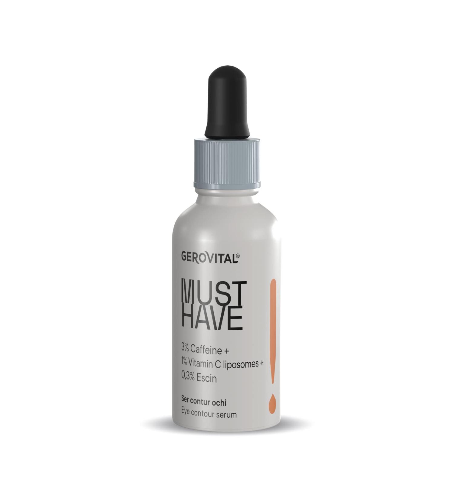 Gerovital Must Have Eye Serum - 3% Caffeine for Dark Circles & Bags | International Shipping Available - Buy Online on GoSupps.com