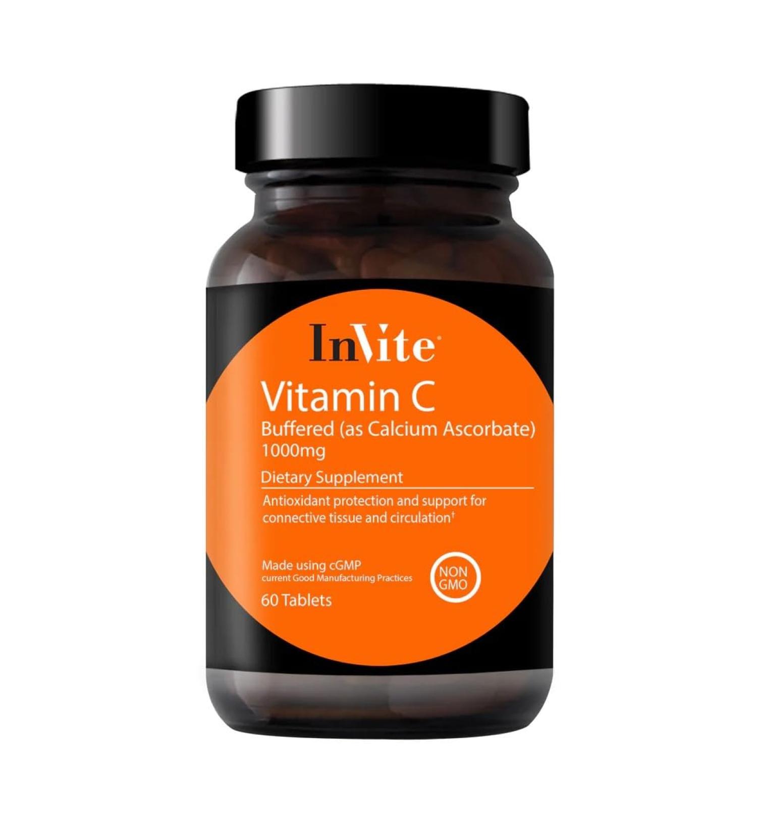 Invite Health - Vitamin C Buffered 1000mg - 60 Day Supply - 60 Tablets (2) - Buy Online on GoSupps.com