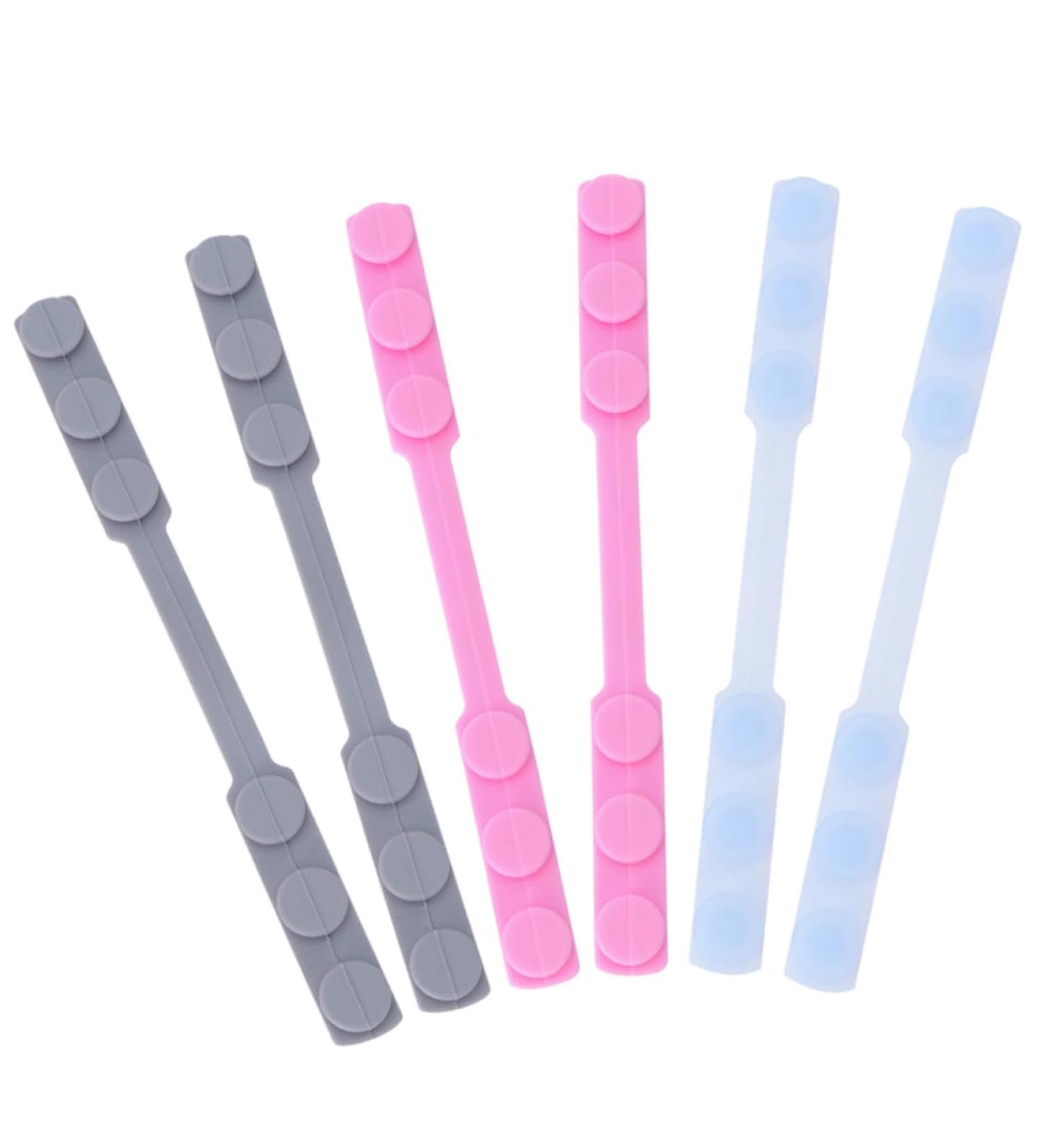 Ultechnovo 6 St Masking Hooks - Reusable Silicone Rope Buckle for Face Cover Anti-Ear Protector S Hooks (15.8x1.5cm) - Buy Online on GoSupps.com