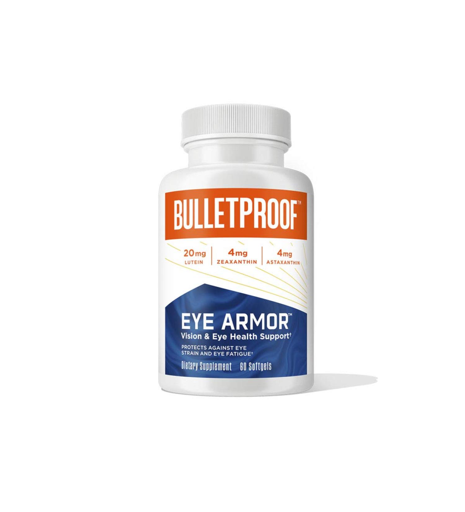 Bulletproof Eye Armor Softgels - 60 Count | Eye Health & Blue Light Protection Supplement - Buy Online on GoSupps.com