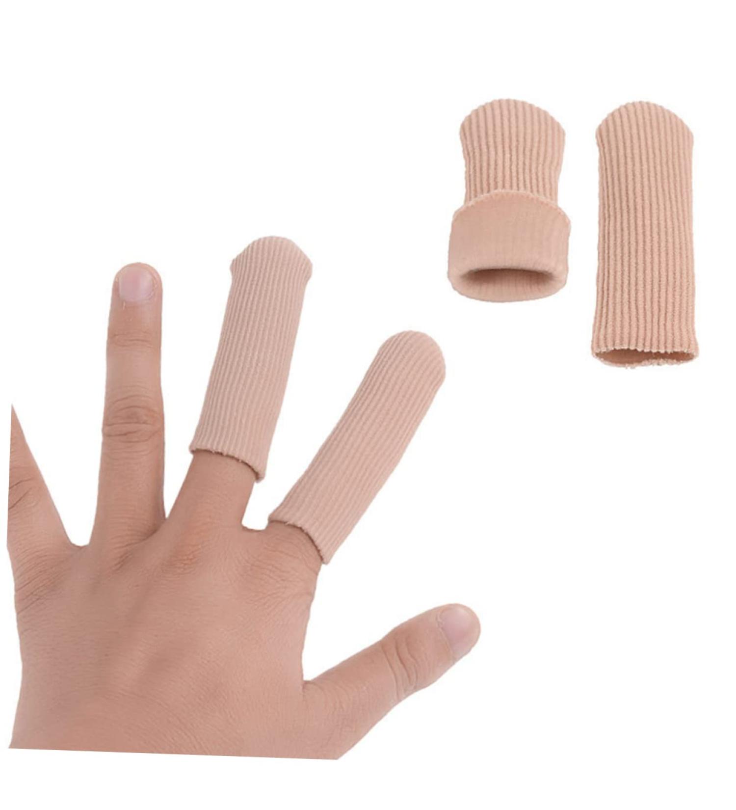 Lurrose 4pcs Silicone Gel Thumb Toe Protectors - Foot Cap Gel Pad Sleeves for Toe and Thumb - Nylon Sleeve Buffer Tube - Finger Cot Toe Cover - Thumb Picture 1 - Buy Online on GoSupps.com