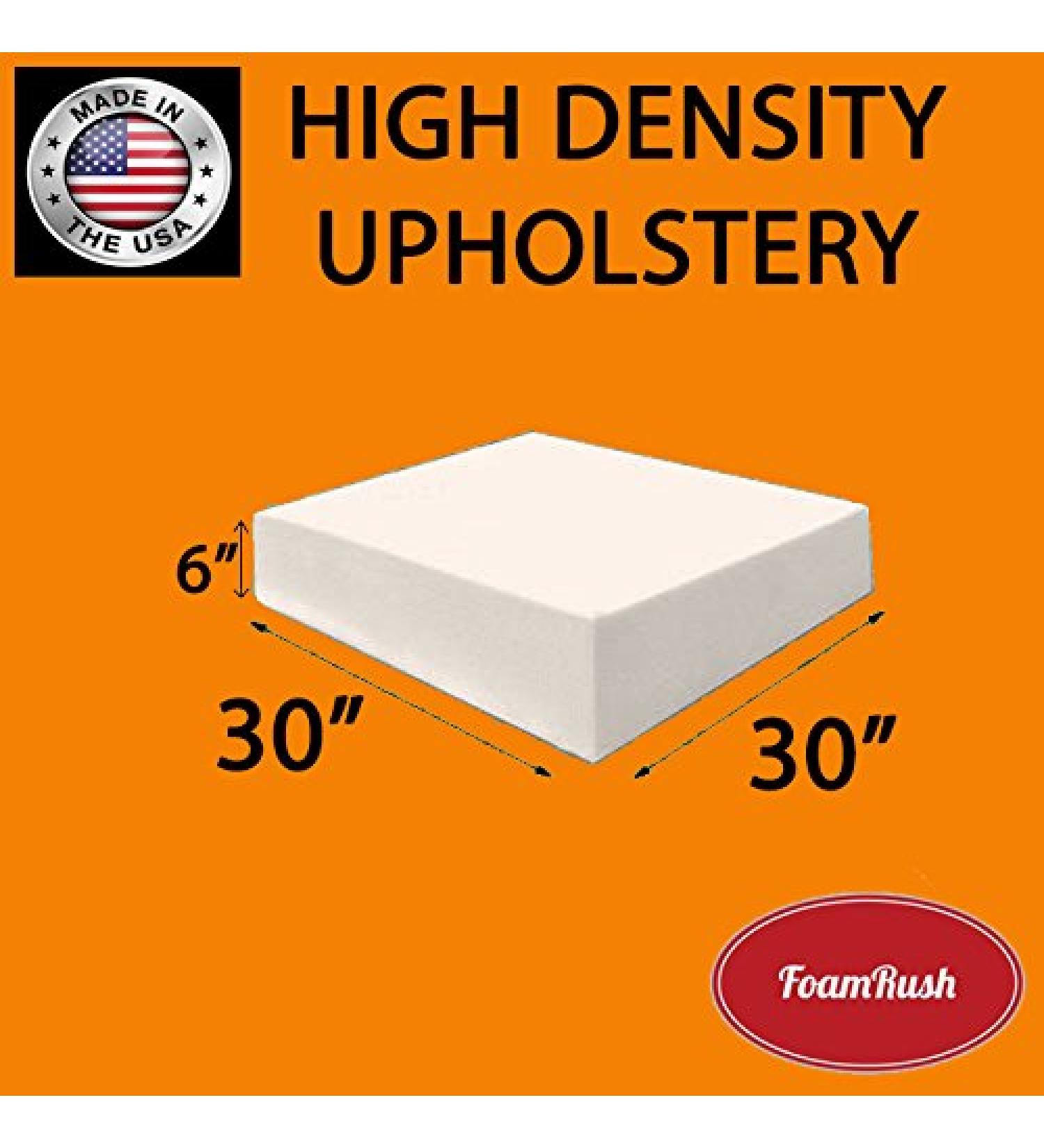 High Density Upholstery Foam Cushion - 6 x 30 x 30 - Chair & Wheelchair Seat Replacement - Buy Online on GoSupps.com