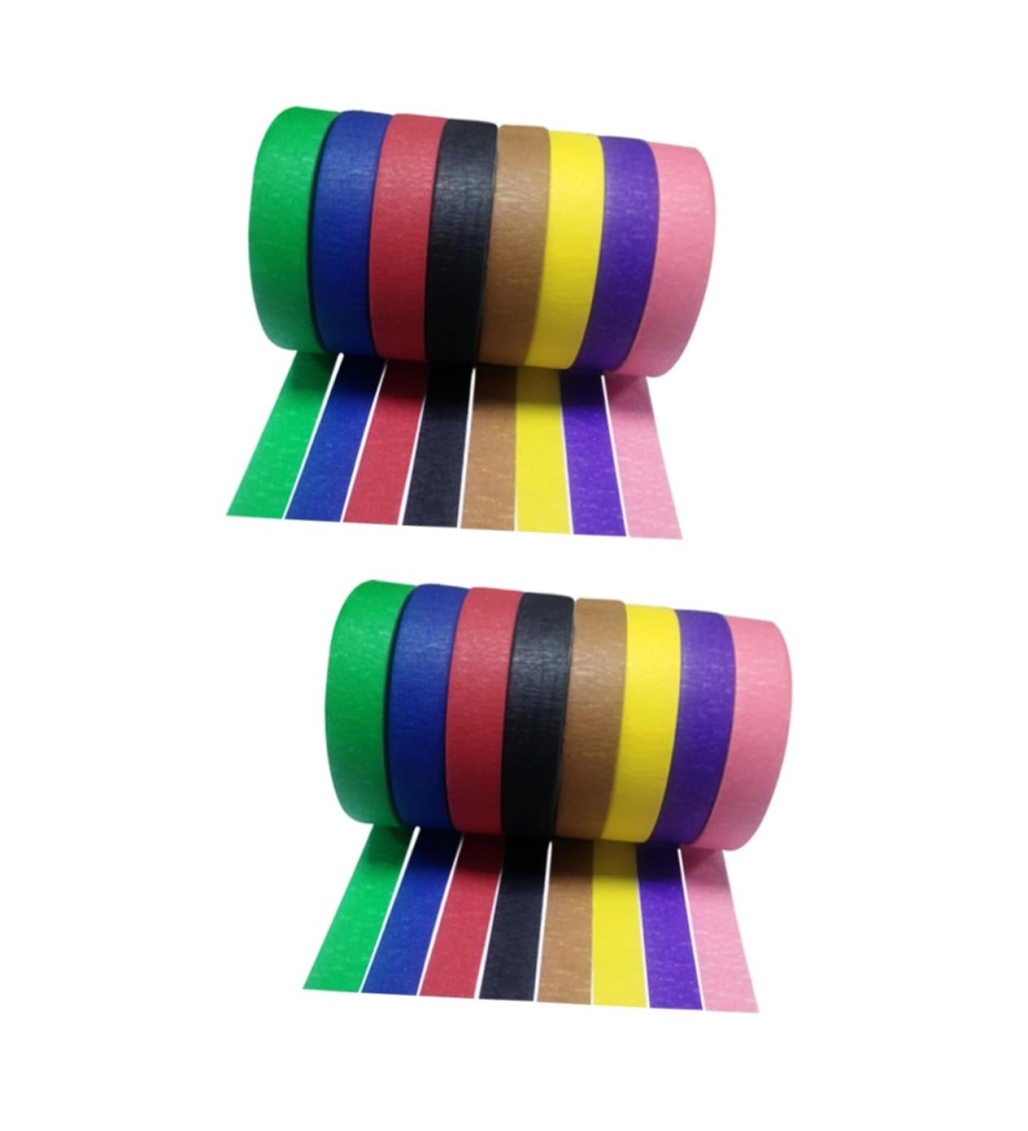FOMIYES 12 Pcs Colored Duct Tape Strong Sticky Wrinkle Paper Round Grill Grate Tea Pot Strainer Replacement Masking Tape Colored Garage Door t Handle Child Crepe Paper Spray Paint - Buy Online on GoSupps.com