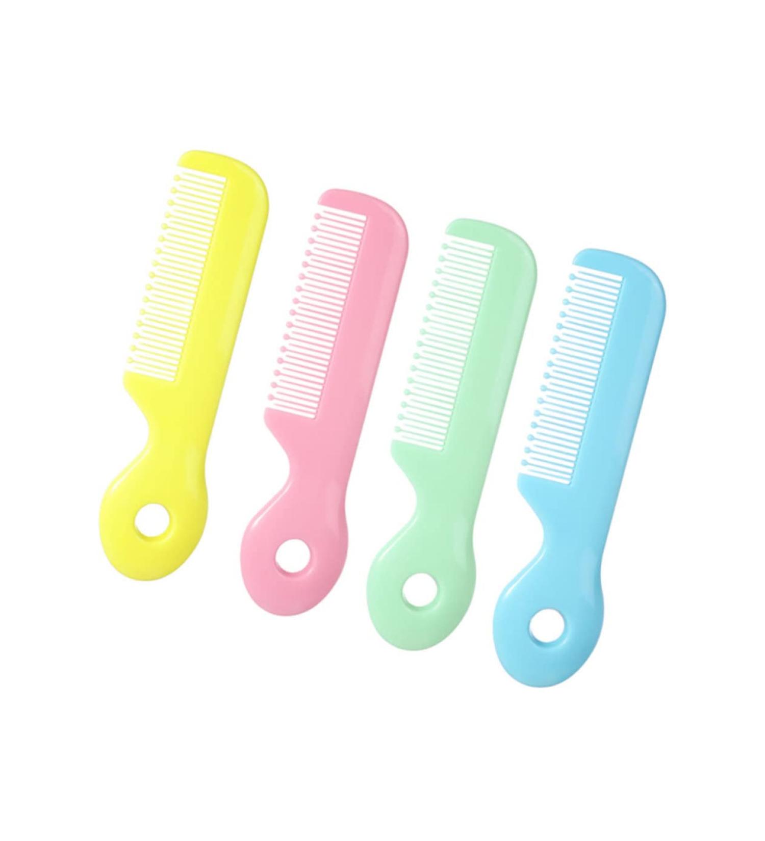 GLSTOY 4pcs Infant Hair Brush and Comb Set | Baby Hair Styling Tools for Newborns | Professional Wire Brushes for Gentle Cleaning - Buy Online on GoSupps.com