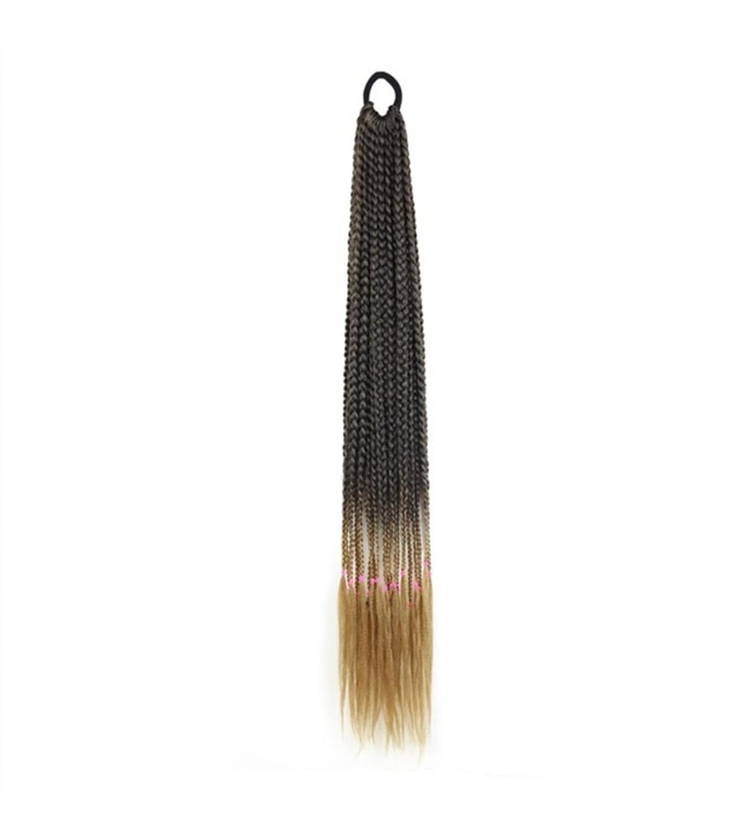 Bun Hair Pieces for Women 24 Inch Braided Ponytail Multicolor Braid Extensions Rainbow Braided Hair Extensions Synthetic Wigs with Elastic Bands Messy Bun Hair Piece (Color : 1B-27 Size : 24inch) - Buy Online on GoSupps.com