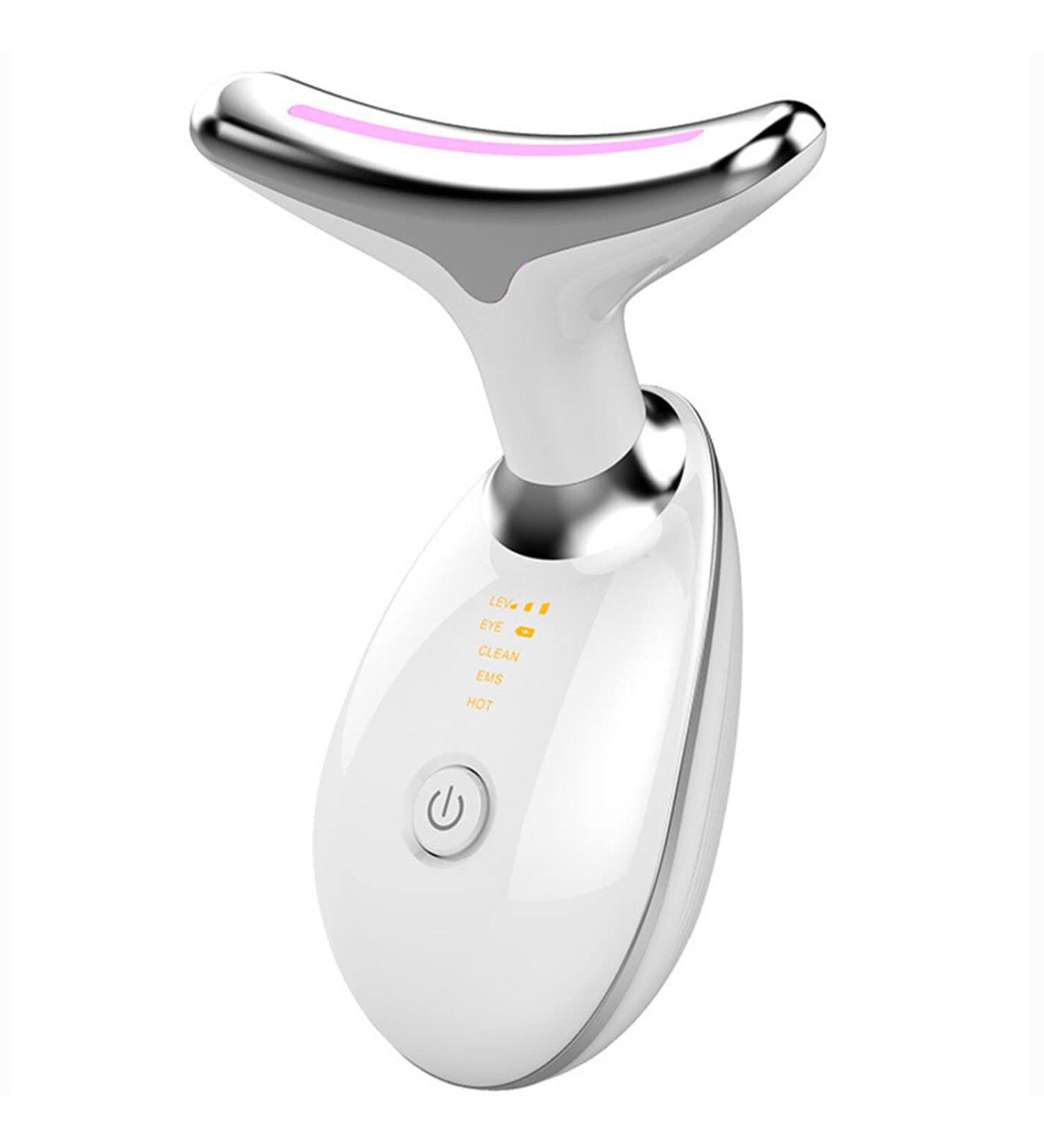 Sjiangqiao Neck Face Firming Tool | Double Chin Reducer Vibration Massager | 3 Color Modes for Wrinkle and Skin Tightening - Buy Online on GoSupps.com