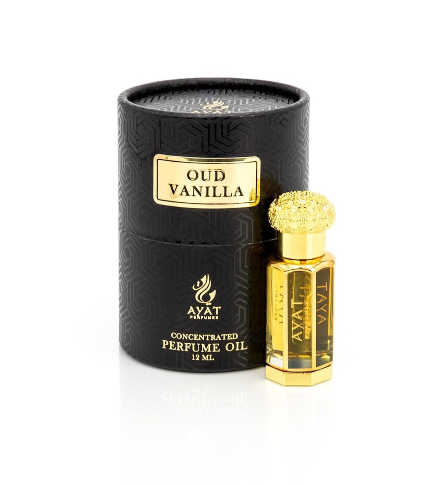AYAT PERFUMES Perfume Extract 12ml | Pretty Bottle Packaged in an Elegant Box | Alcohol-Free Unisex Attar | Long Lasting Fragrance Oil | Arabian scent Made Designed in Dubai (Oud Vanilla) - Buy Online on GoSupps.com