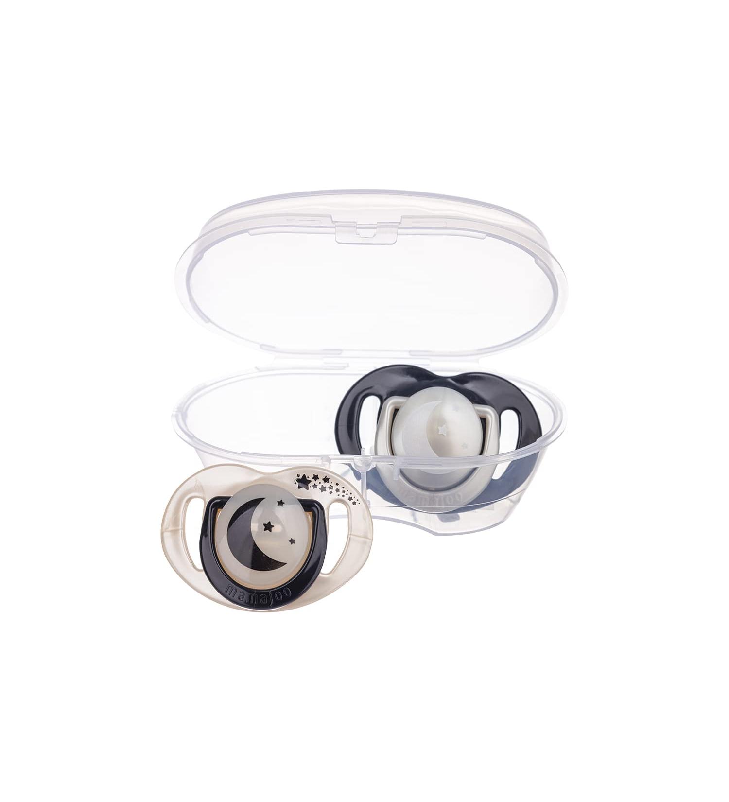 Mamajoo Orthodontic Pacifier Pearl & Black | Includes Sterilization & Storage Box | Ideal for 6+ Months - Buy Online on GoSupps.com