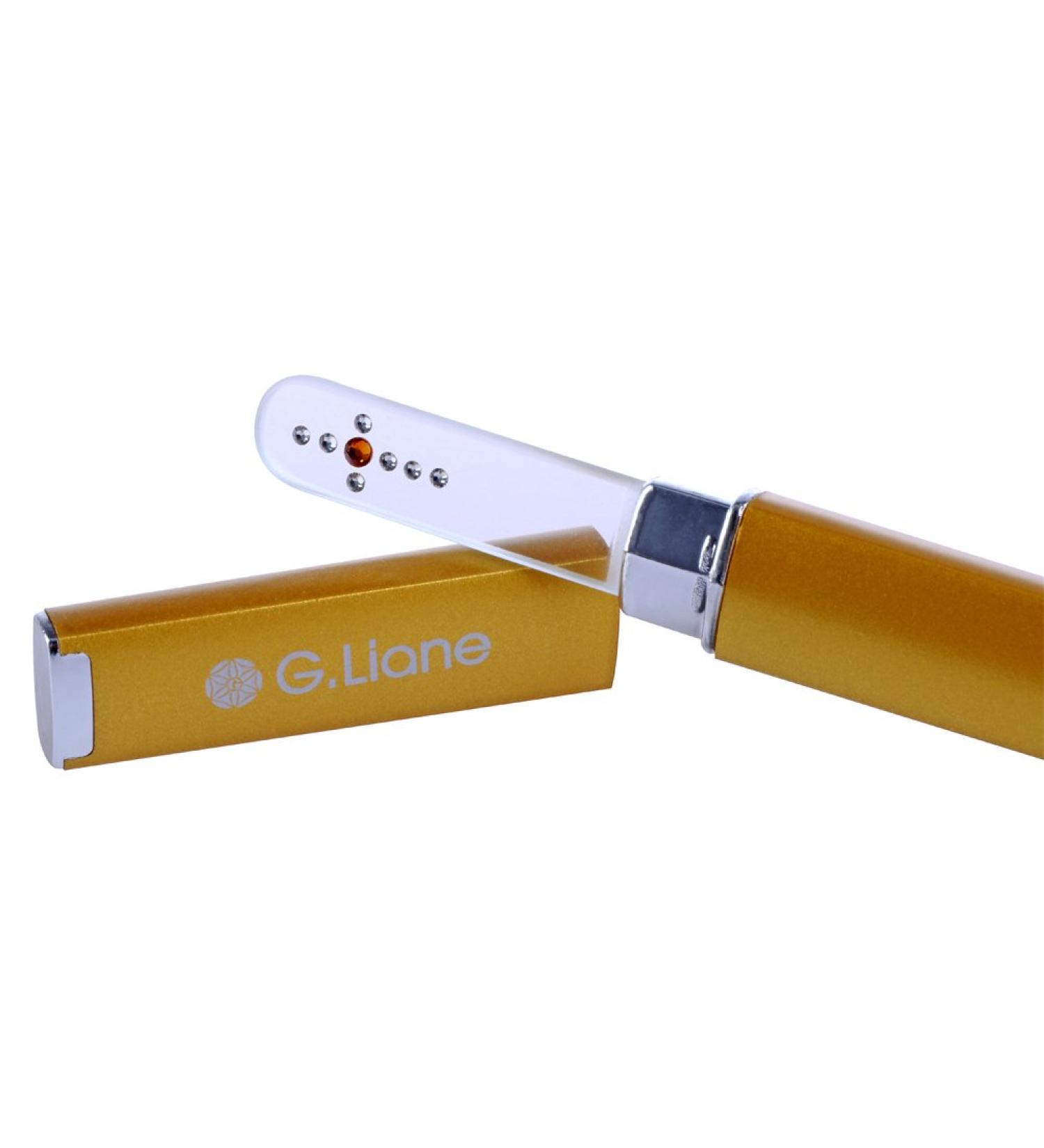 G.Liane Glass Manicure File with Genuine Qualified Crystals Shape and Smooth Nail File Tool with Case Best for Gentle & Safe Nail Care Kit for Beautiful Fingernails (Gold Cross) - Buy Online on GoSupps.com