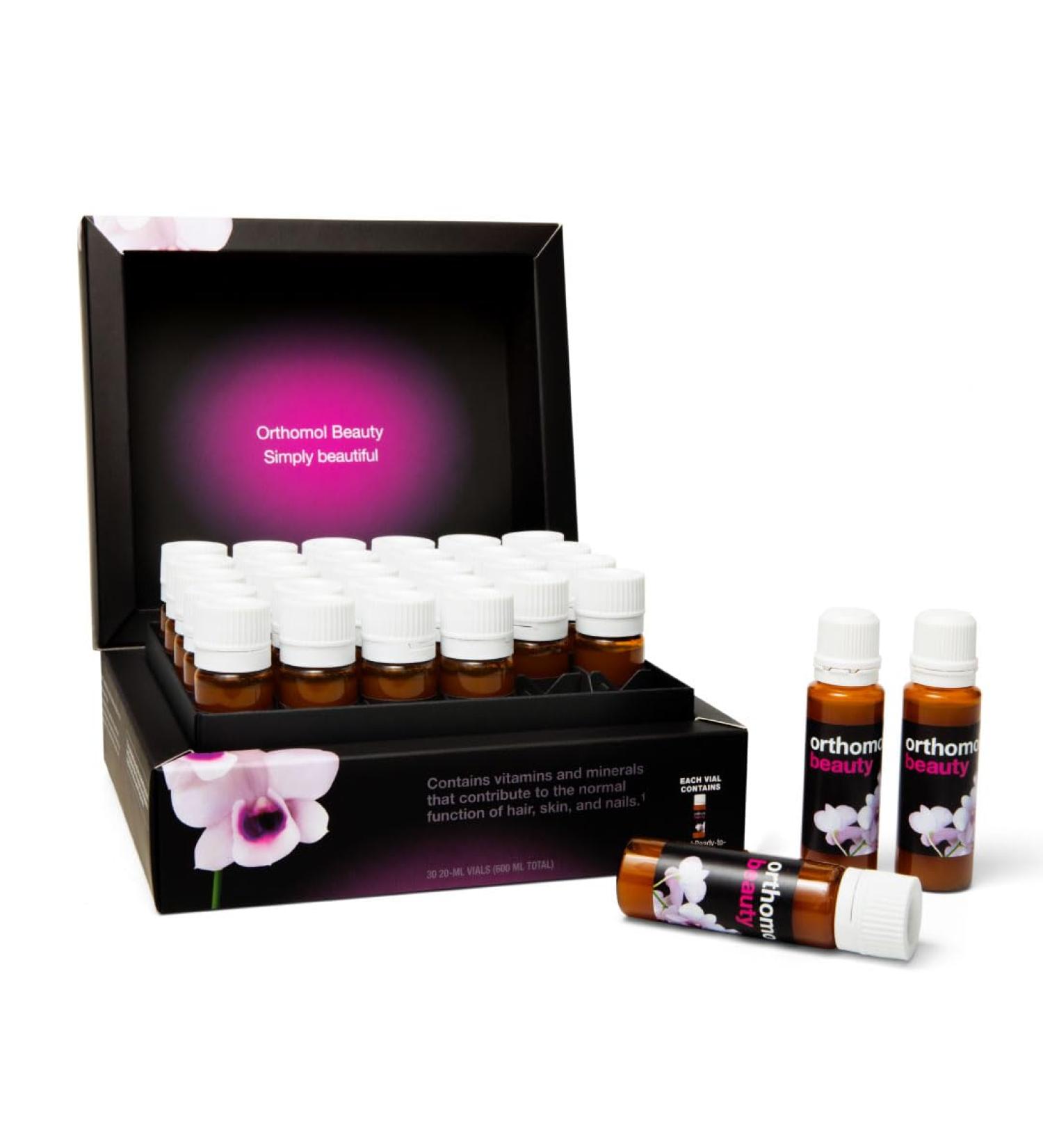 Orthomol Beauty Vial - Liquid Women's Beauty Supplement with Collagen Hydrolysate, Hyaluronic Acid, and Coenzyme Q10 for Hair, Skin, and Nail Health Beauty 30 Count - Buy Online on GoSupps.com