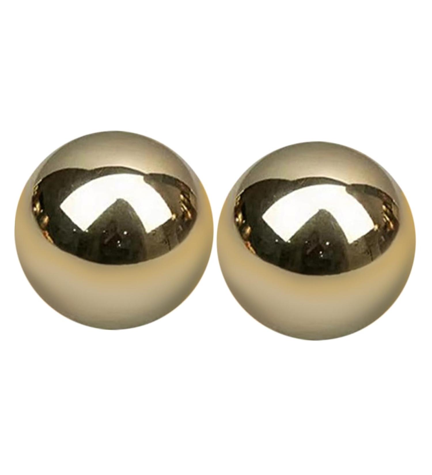 Beaupretty 2-Pack Brass Baoding Fitness Balls - Small Smooth Gym Massage Balls for Healthcare & Relaxation - Buy Online on GoSupps.com