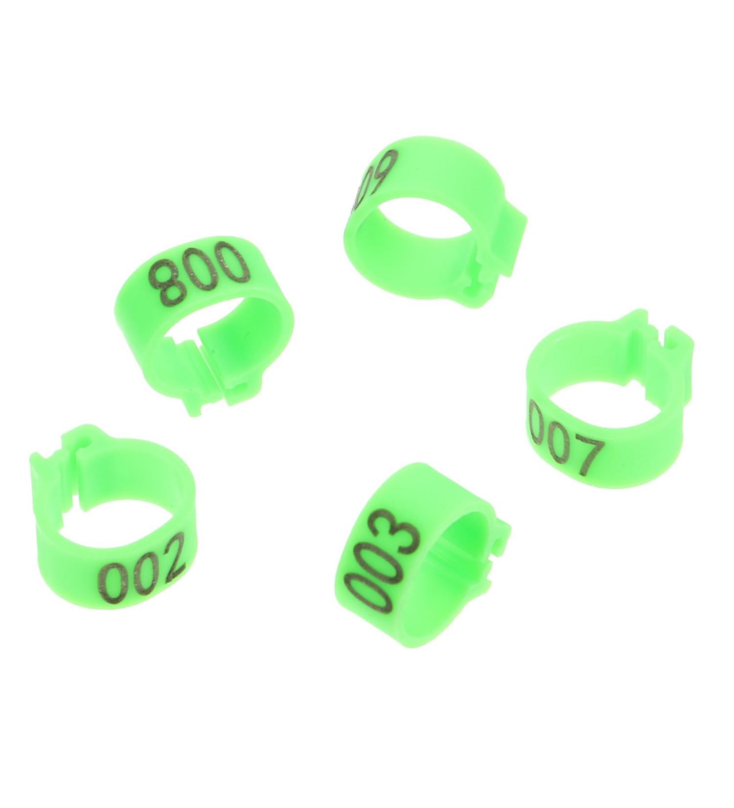 CIYODO 100 pcs Chick Colorful Quail Things Ring Anklet Pet Cockfighting Dove Parrot Feet Numbered 1.3X1.3CM Green - Buy Online on GoSupps.com
