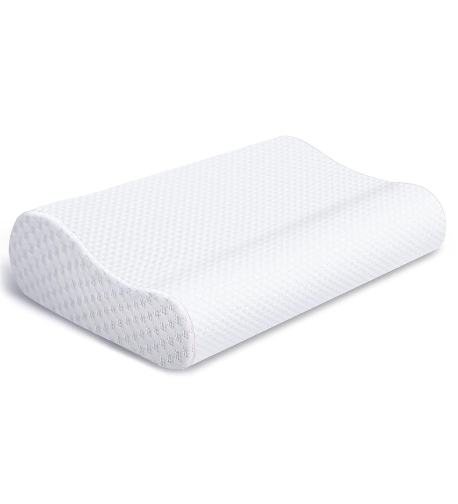 Findigit Ergonomic Cervical Orthopedic Memory Foam Pillow for Neck Pain Relief - Contoured, Supportive Design for Side, Back, and Stomach Sleepers - White 23.6*14*3.6/4.3 - Buy Online on GoSupps.com