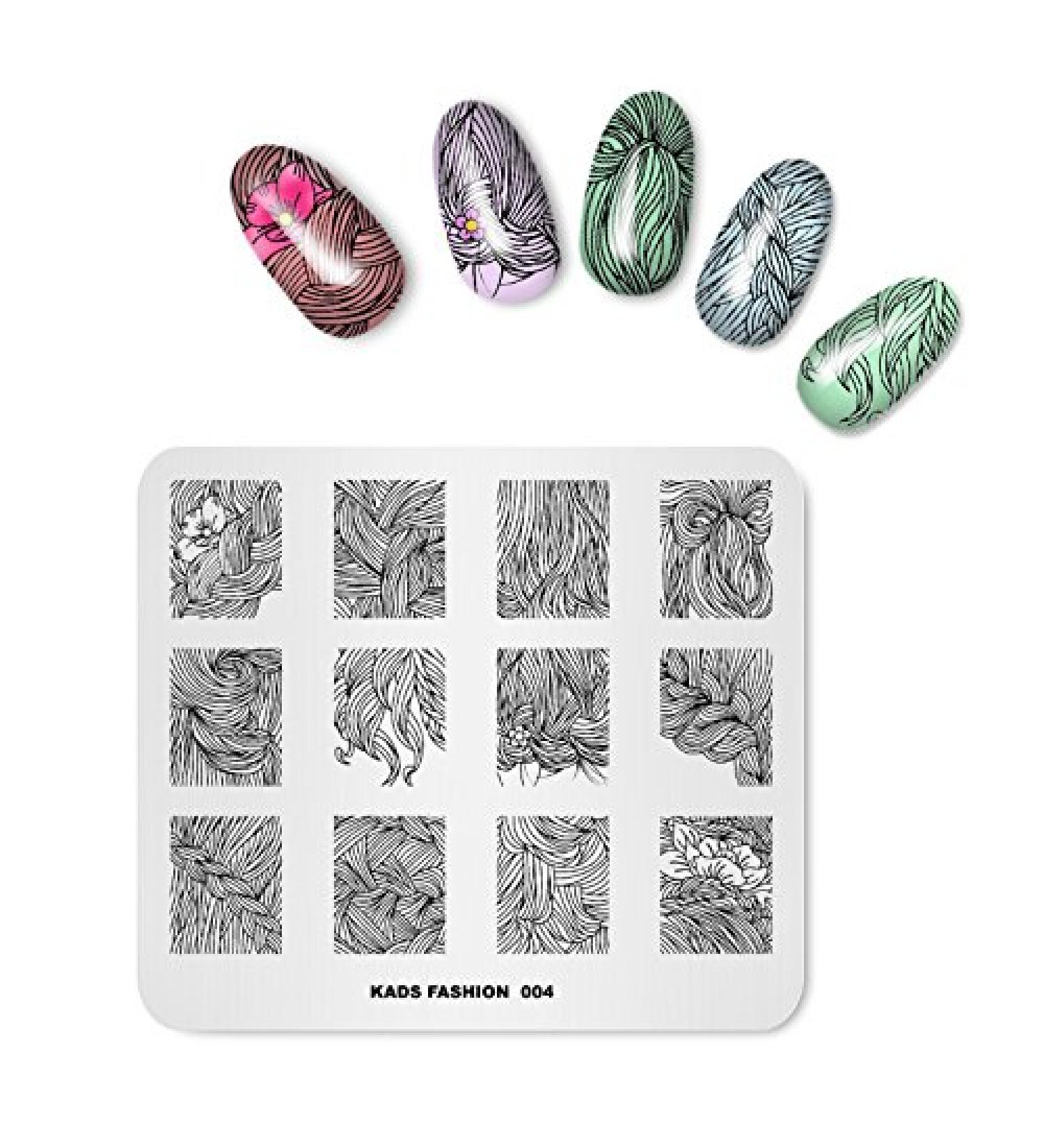 Flower Hair Braid Twist Nail Stamper Tool | Multi-Pattern Stamping Plate FA004 - Buy Online on GoSupps.com