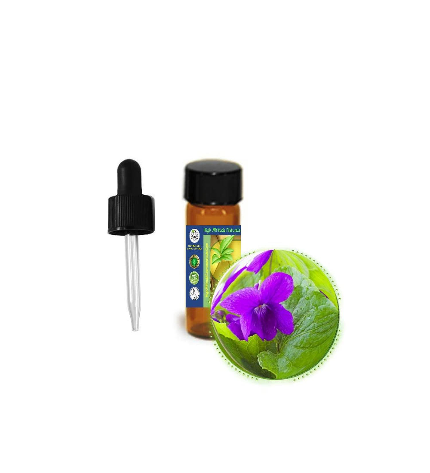 3.7ml (1/8oz) Violet Flower Absolute Essential Oil (Viola Odorata) - Pure Undiluted Uncut for Skin and Hair Care Perfume Fragrace Aromatherapy Massage - Buy Online on GoSupps.com