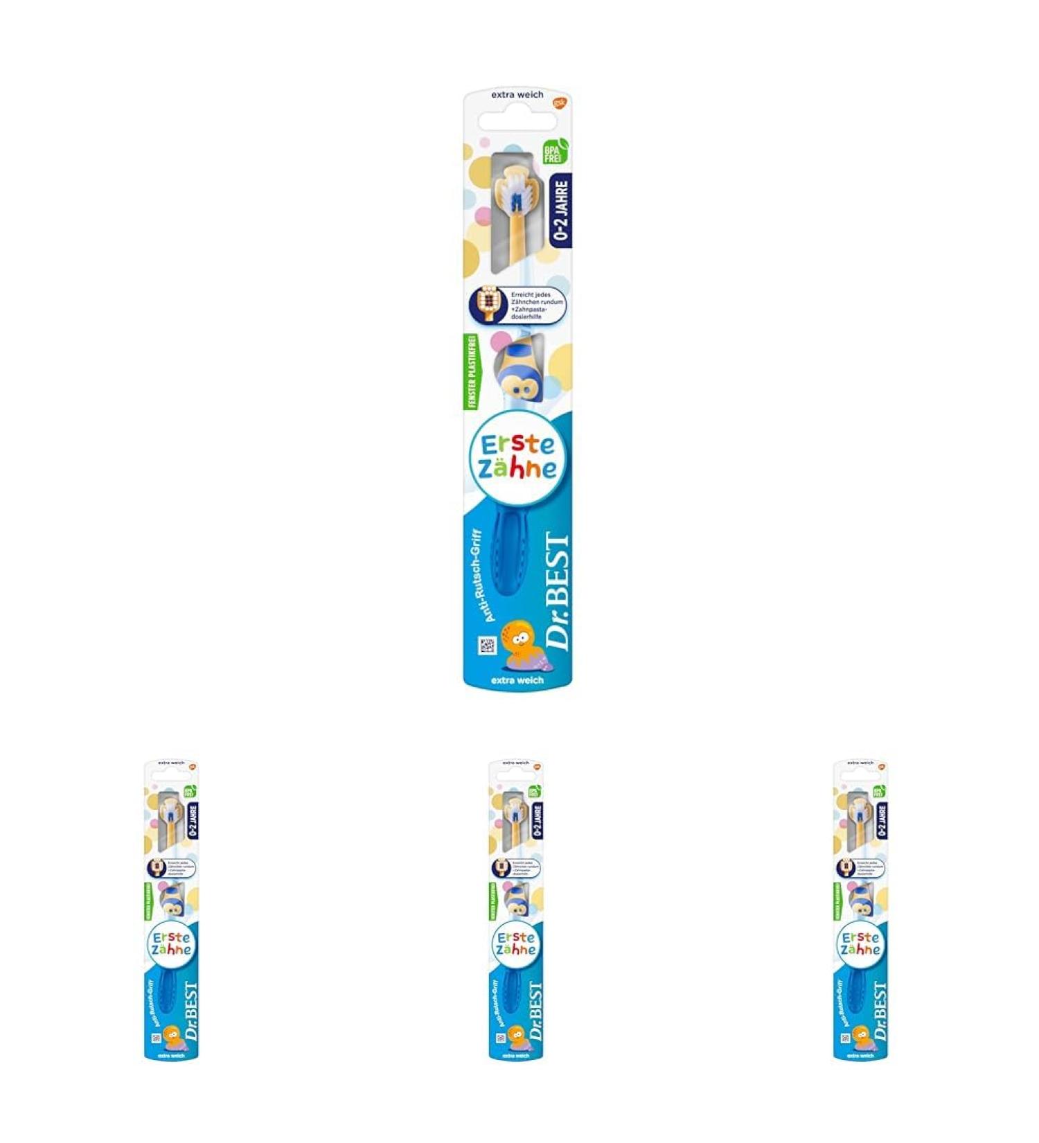 Buy Dr. BEST First Teeth Toothbrush - Soft Dental Care for Infants (Pack of 4) - Ideal for First Tooth Care - Buy Online on GoSupps.com