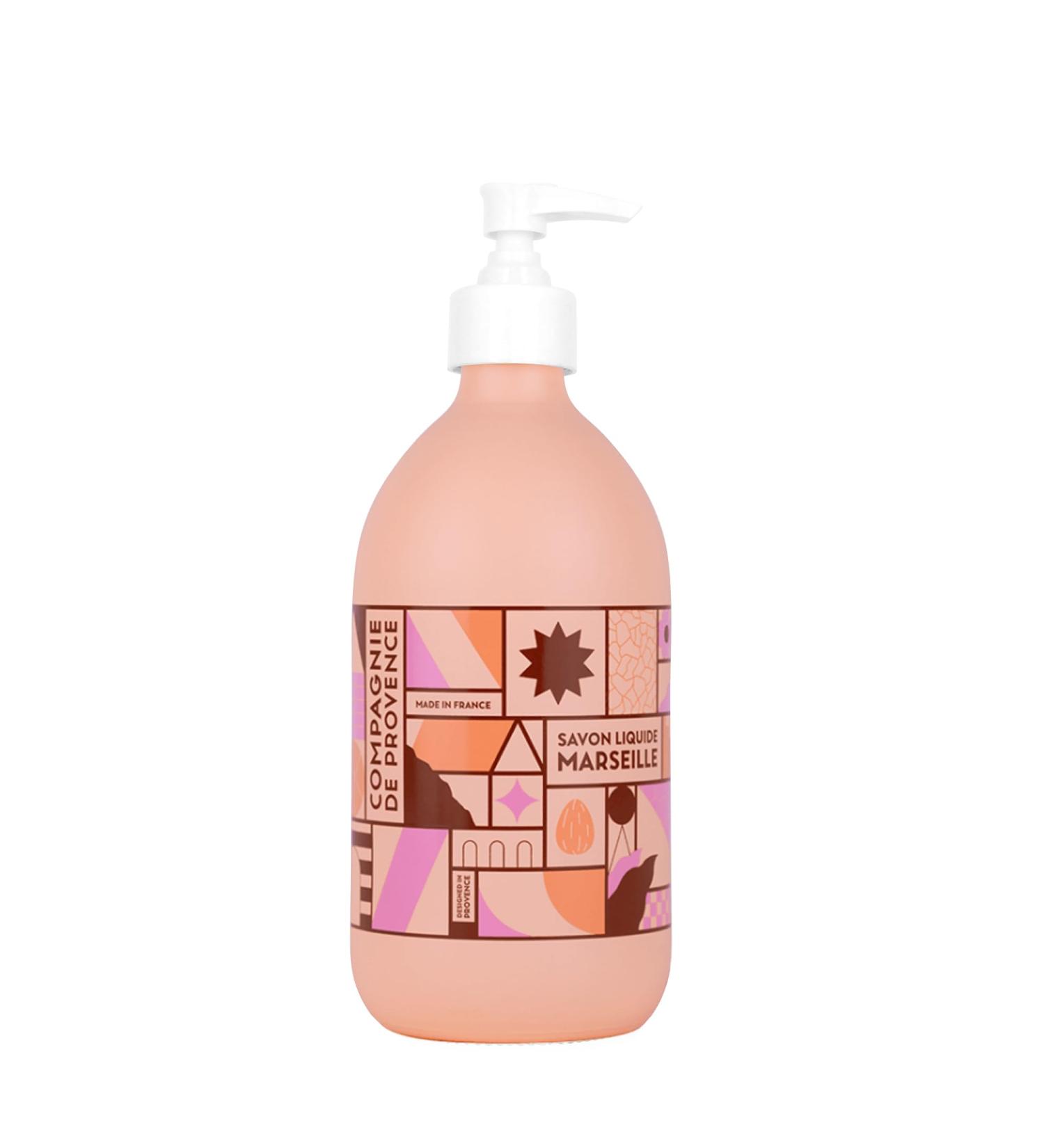 Compagnie de Provence Savon de Marseille Extra Pure Liquid Soap - Sandalwood Cucumber Moisturizing Hand and Body Wash 16.7 Fl Oz Glass Pump Bottle - Buy Online on GoSupps.com