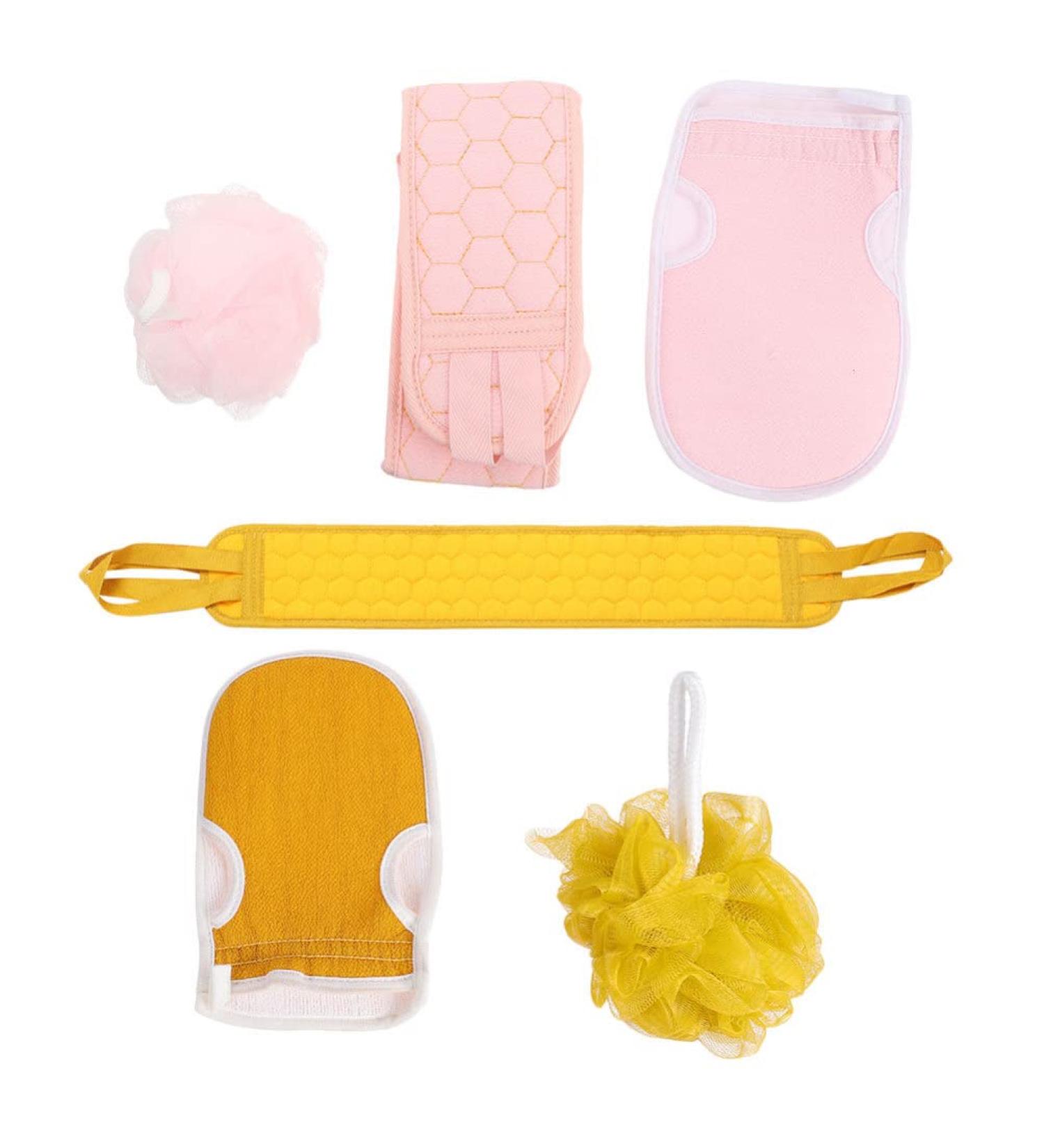 Shop Beaupretty 3-Piece Bath Towel Set | Exfoliating Scrubbers & Loofah | International Shipping - Buy Online on GoSupps.com