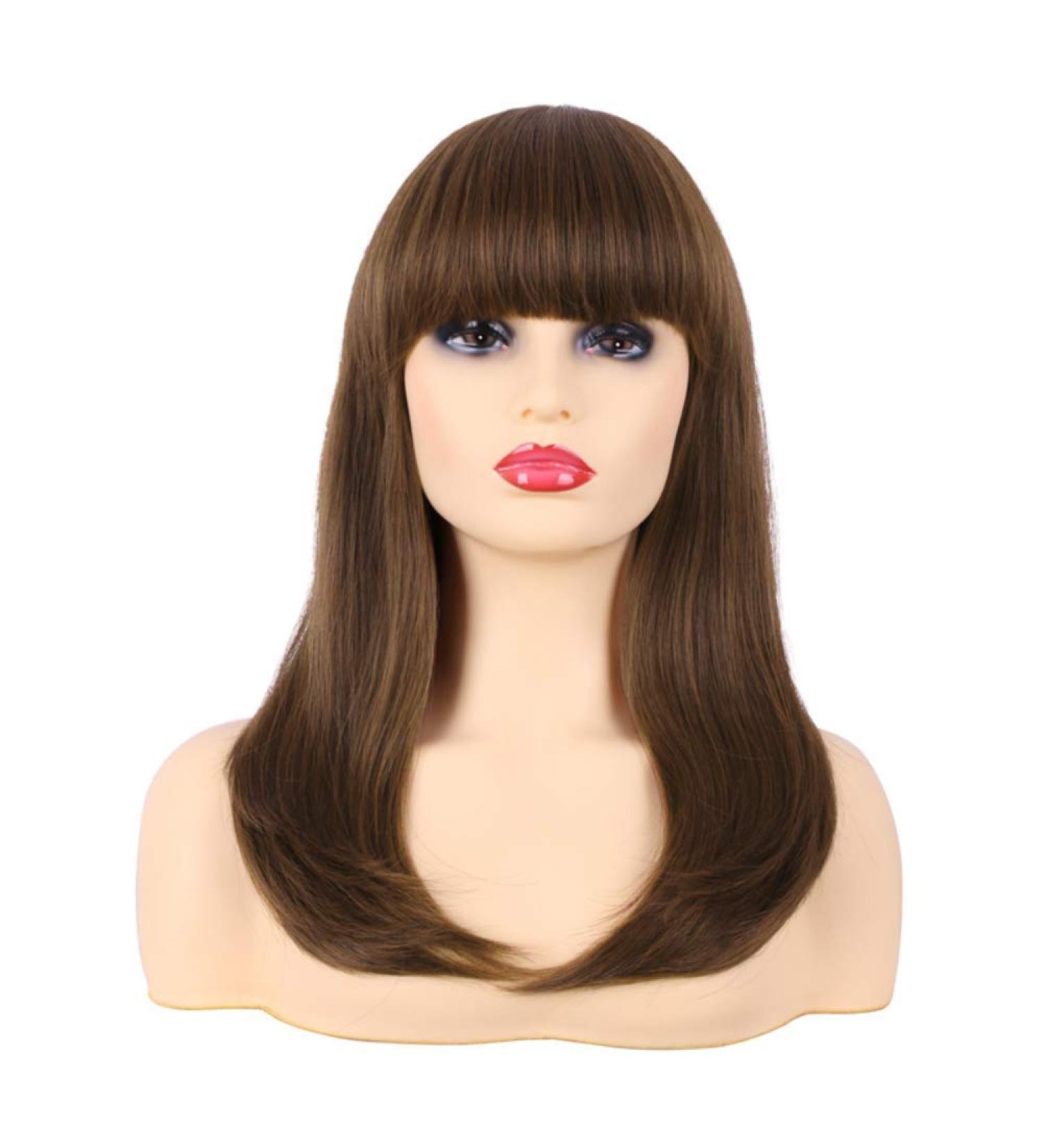 SHIYID Wigs For Women Synthetic Hair With Flat Heat Resistant False Hair Piece Hairstyles