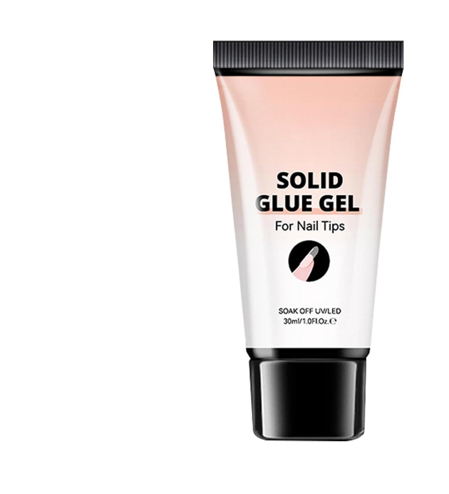 Solid Nail Gel Nail Glue for Extensions and False Nails 30ml Adhesive Sculpting and Gluing - Residue-free Strengthened Adhesion for Home Manicure - Buy Online on GoSupps.com