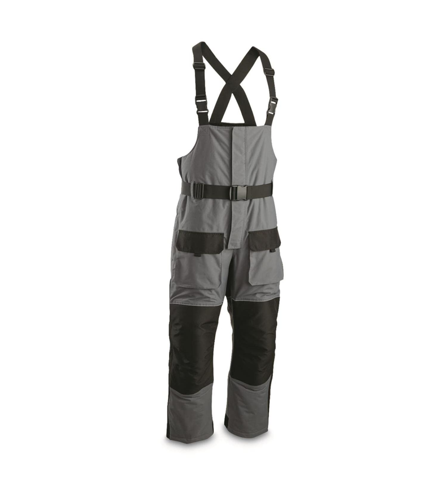 Guide Gear Men's Insulated Snow Pants Bib Overalls - Waterproof and Ski Pants (Black/Gray, Size Large) - Buy Online on GoSupps.com