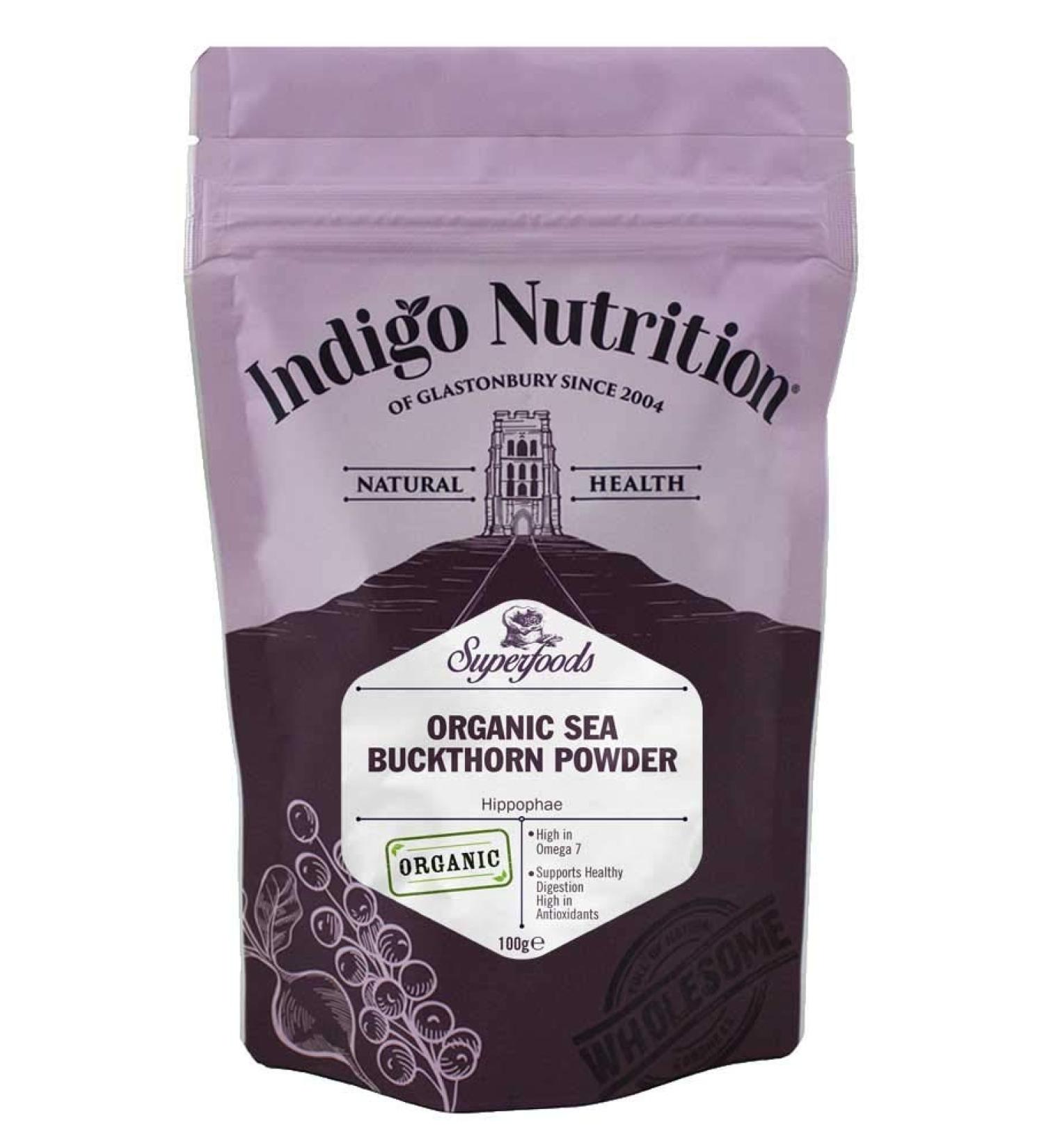 Indigo Herbs Organic Sea Buckthorn Powder 100g - Buy Online on GoSupps.com