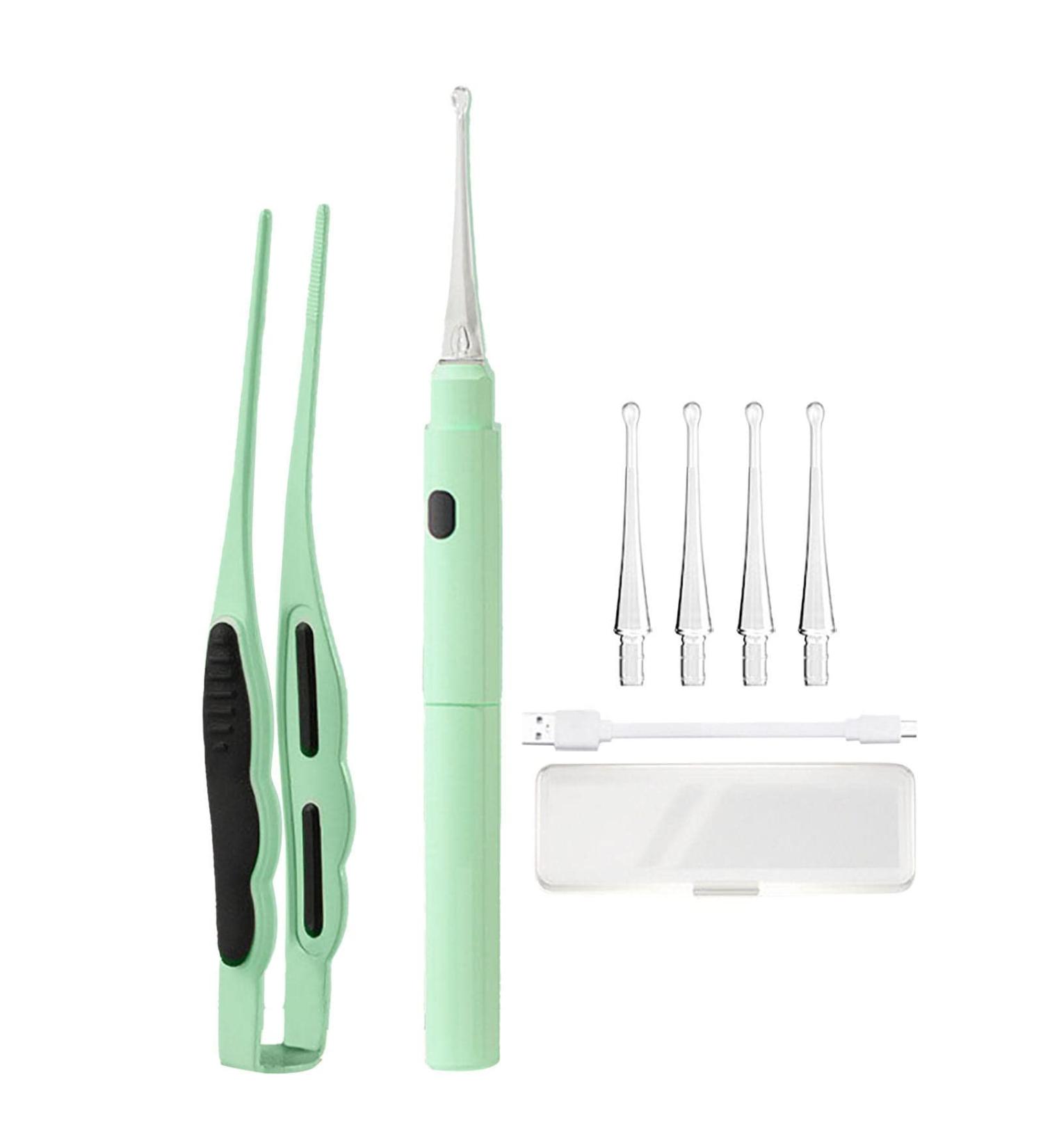Rechargeable Visual Children's Luminous Ear Scoop Baby Ear Scoop Ear Wax Tweezers Ear Picking Corkscrew Ear Wax Remover D One Size