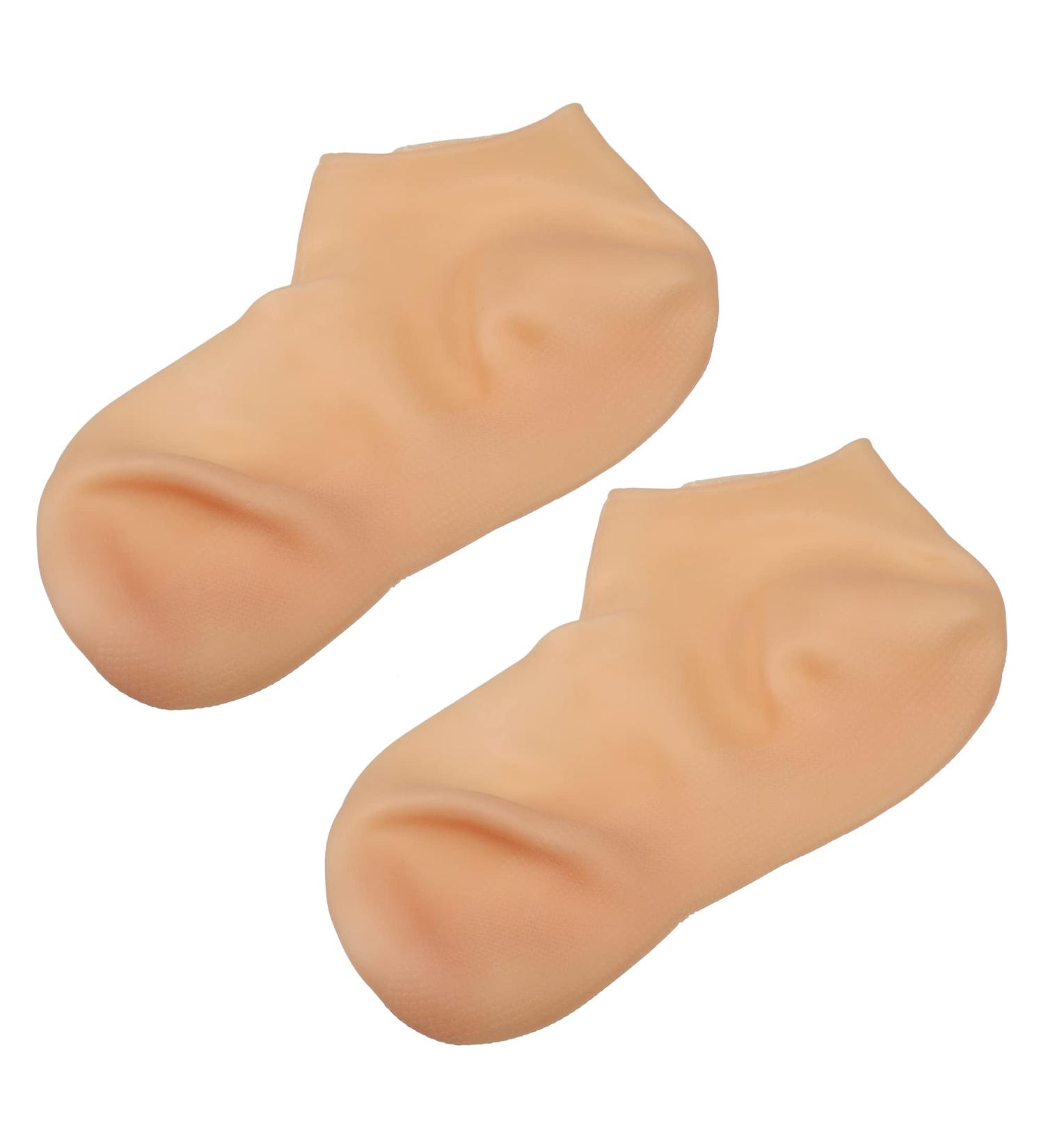 VOCOSTE 1 Pair Moisturizing Gel Socks Cracked Foot Care Protector Ankle Silicone Socks Beige M Size - Buy Online on GoSupps.com