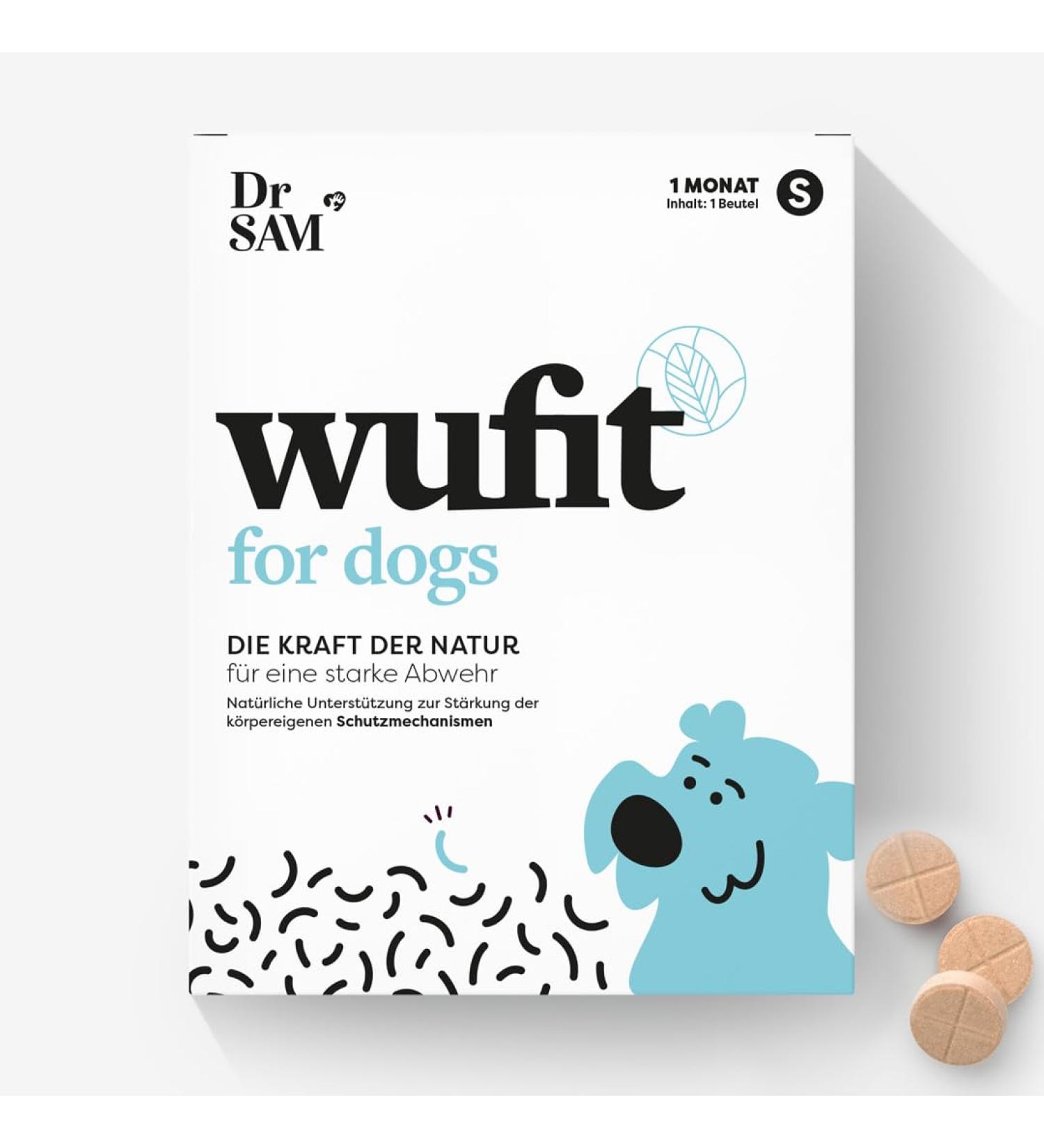 Dr. Sam Wurm Kraut Tablets for Dogs - Plant-Based Worm Cure & Gastrointestinal Support (Up to 20kg) - Monthly Pack - International Shipping - Buy Online on GoSupps.com