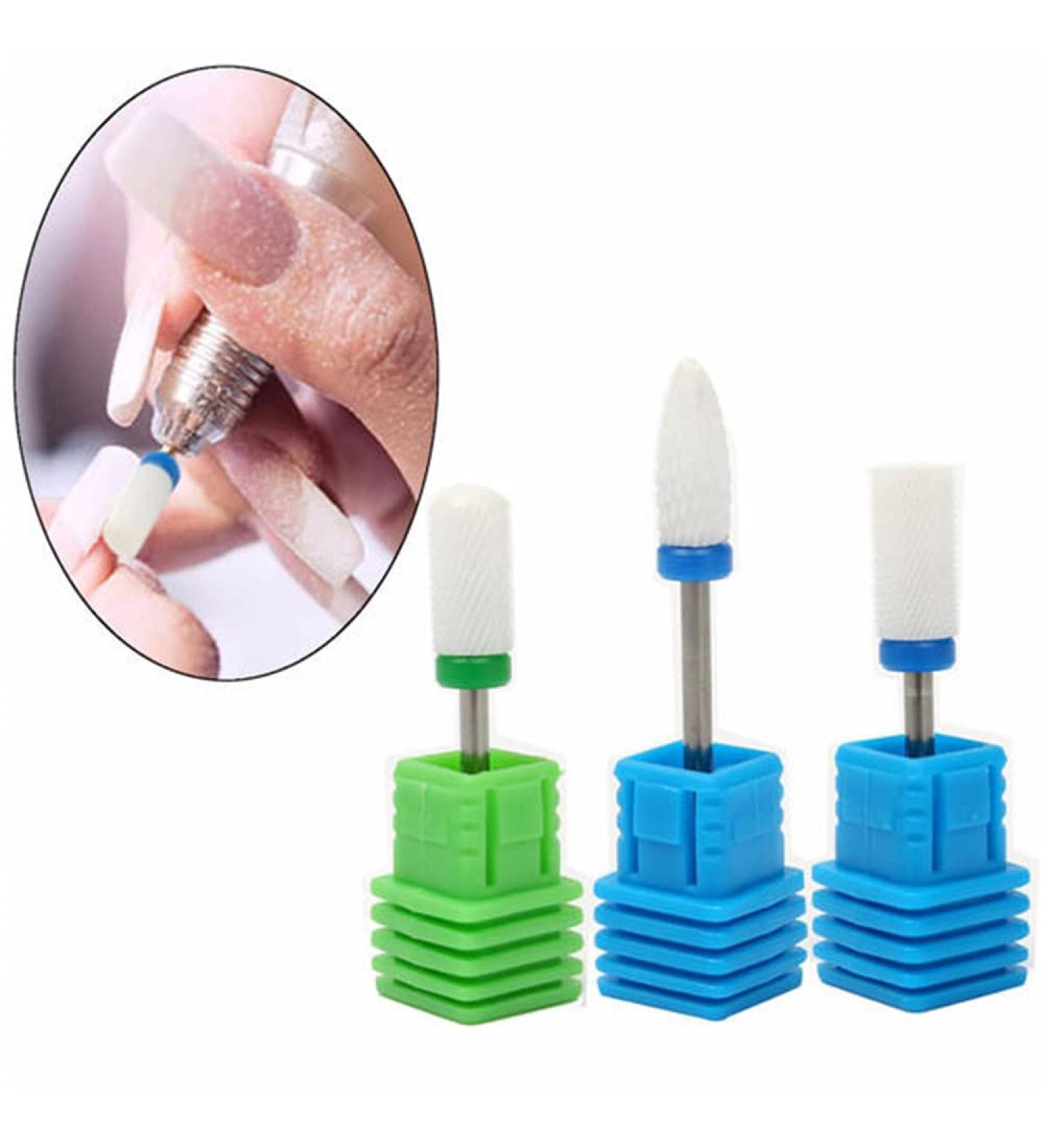 Electric Nail Grinding Head Drill Bit Ceramic Round White Nail Drill Bit - Buy Online on GoSupps.com