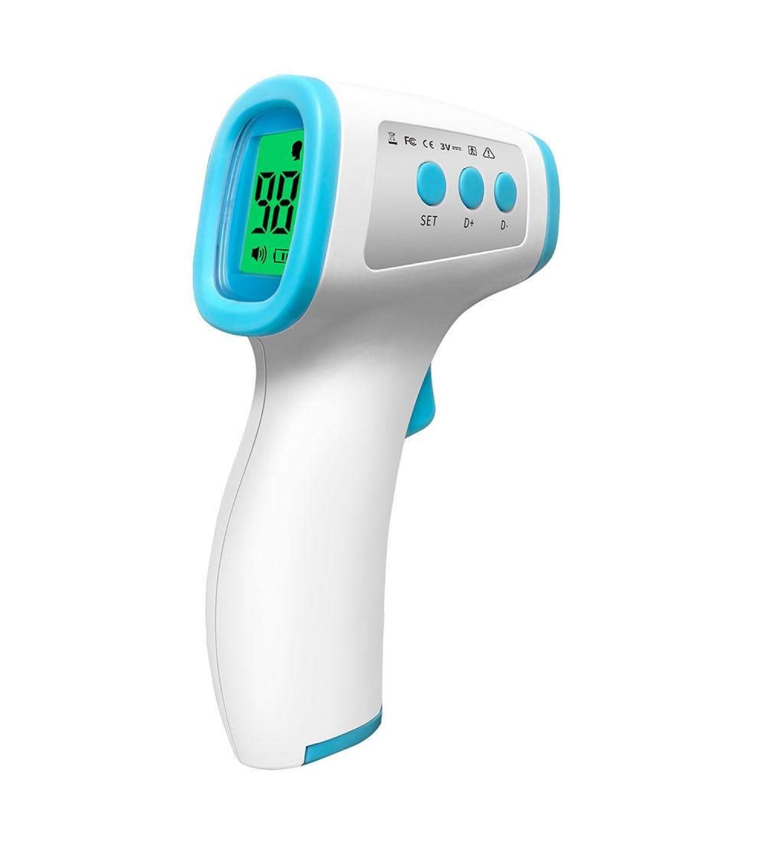 Non-Contact Infrared Forehead Thermometer for Adults & Children - Instant Temperature Check, Accurate Readings, 3-Colour LCD Display - Buy Online on GoSupps.com