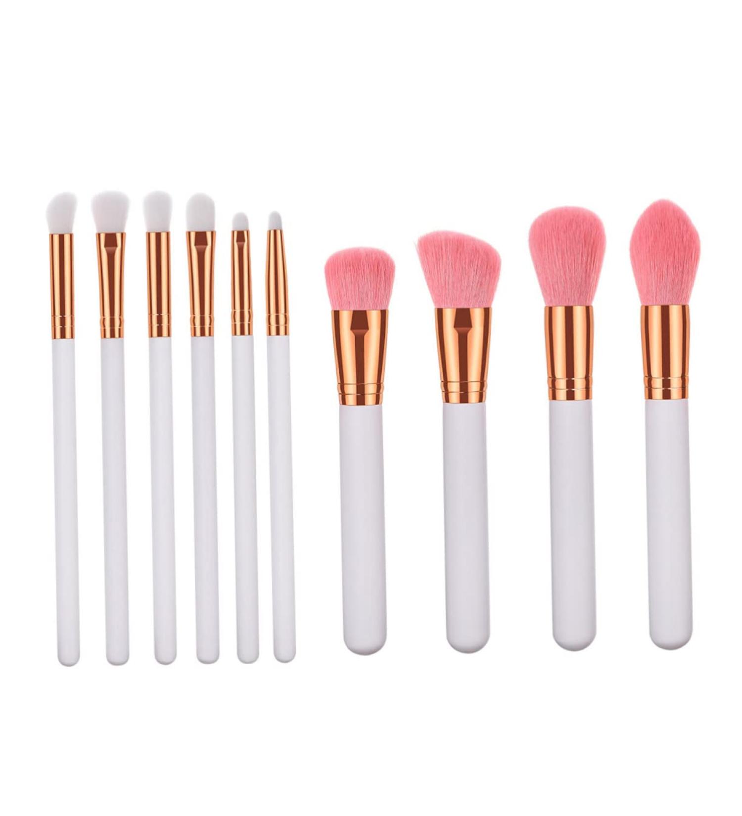 Ipetboom 10 pcs Eye Concealers Wooden Goat Professional Face Hair Makeup Blush Powder Brush Handle Blending - Buy Online on GoSupps.com