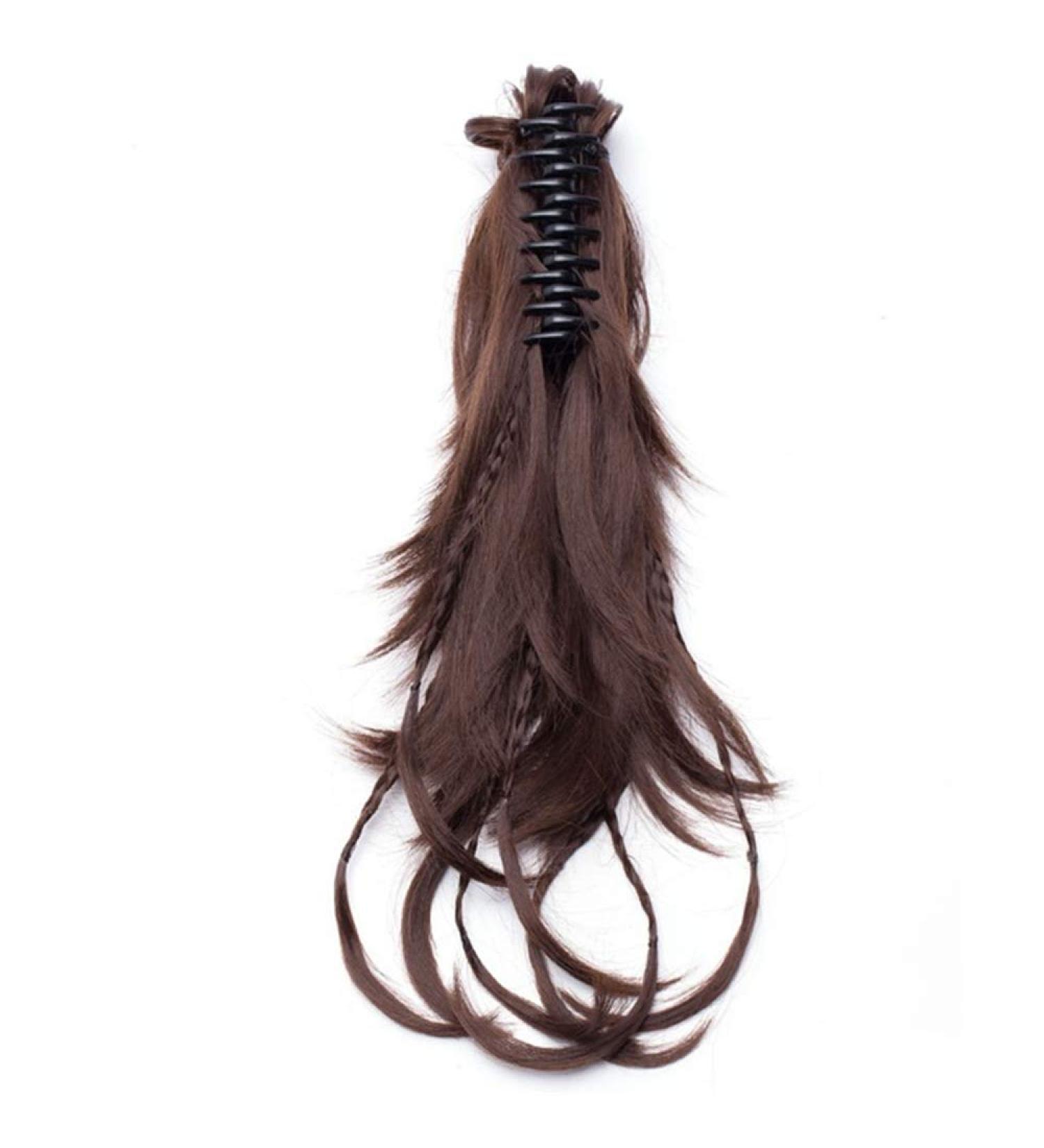 Buy 12-Inch Medium Brown Synthetic Hair Ponytail Clip-in Extension Wig - International Shipping Available - Buy Online on GoSupps.com