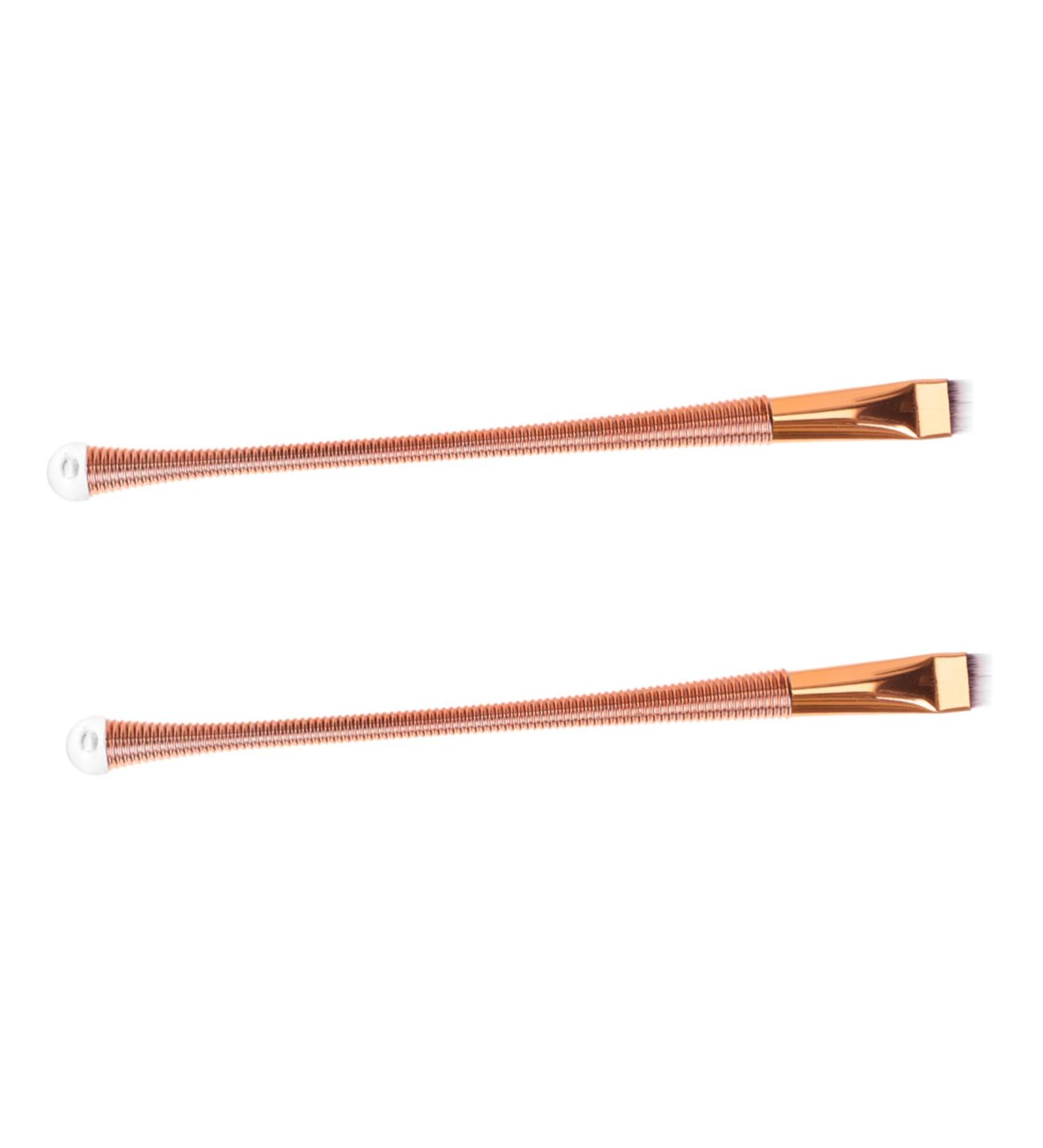 Housoutil 2pcs Eyeliner Brush Makeup Brush Cosmetic Brush Flat Makup Brush Eyebrow Brush Flat Brush Girl - Buy Online on GoSupps.com