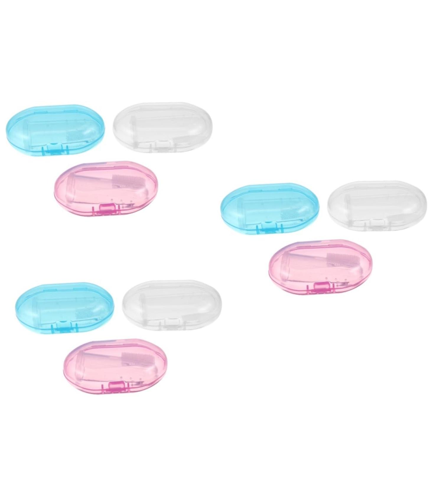 Minkissy 9-Piece Silicone Milk Toothbrush Set for Toddlers | Finger Toothbrushes for Children | Safe & Gentle Mouth Cleaning Brush - Buy Online on GoSupps.com